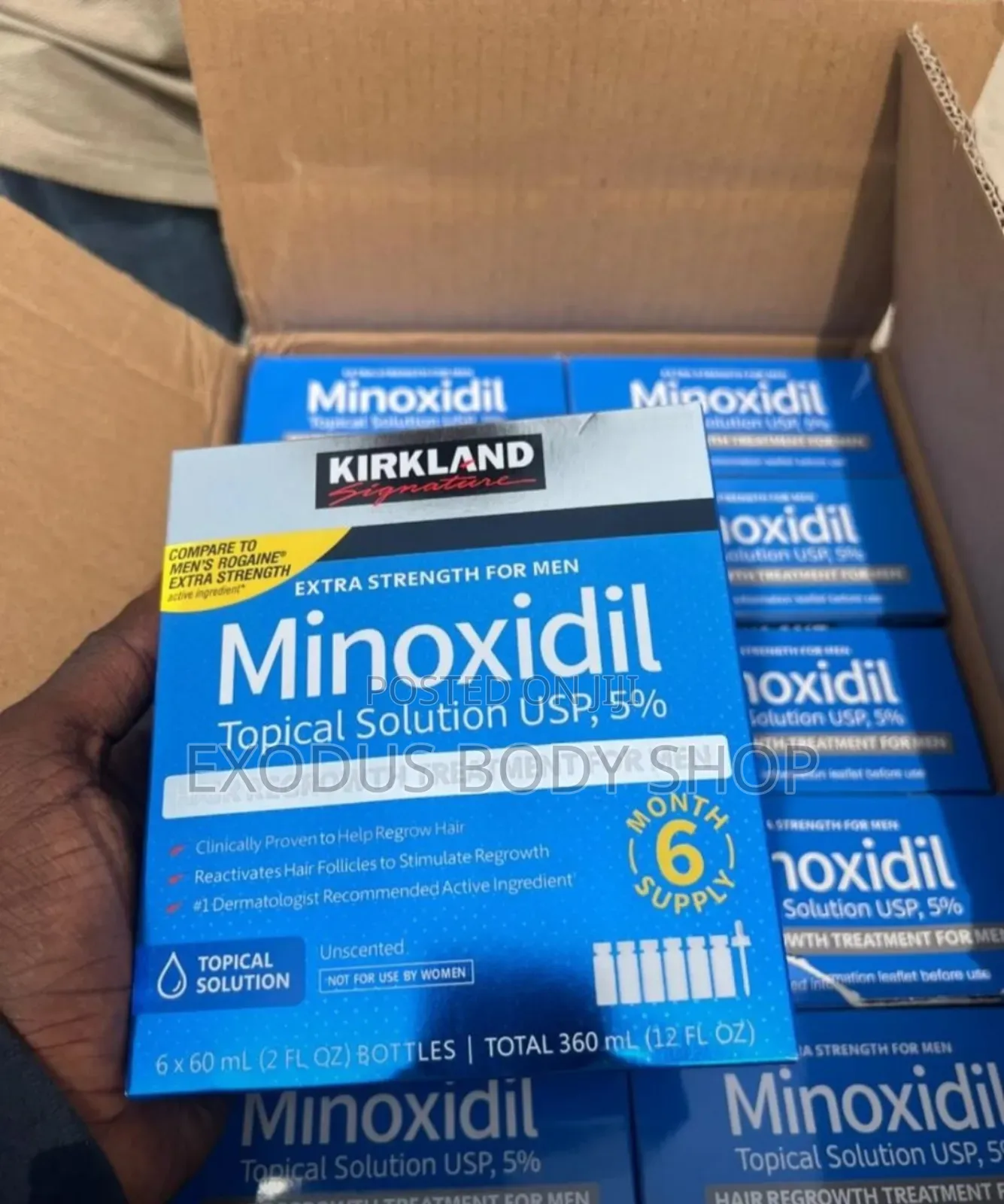 Kirkland Minoxidil 5% Hair Regrowth Oil (Box - 6 Pieces)