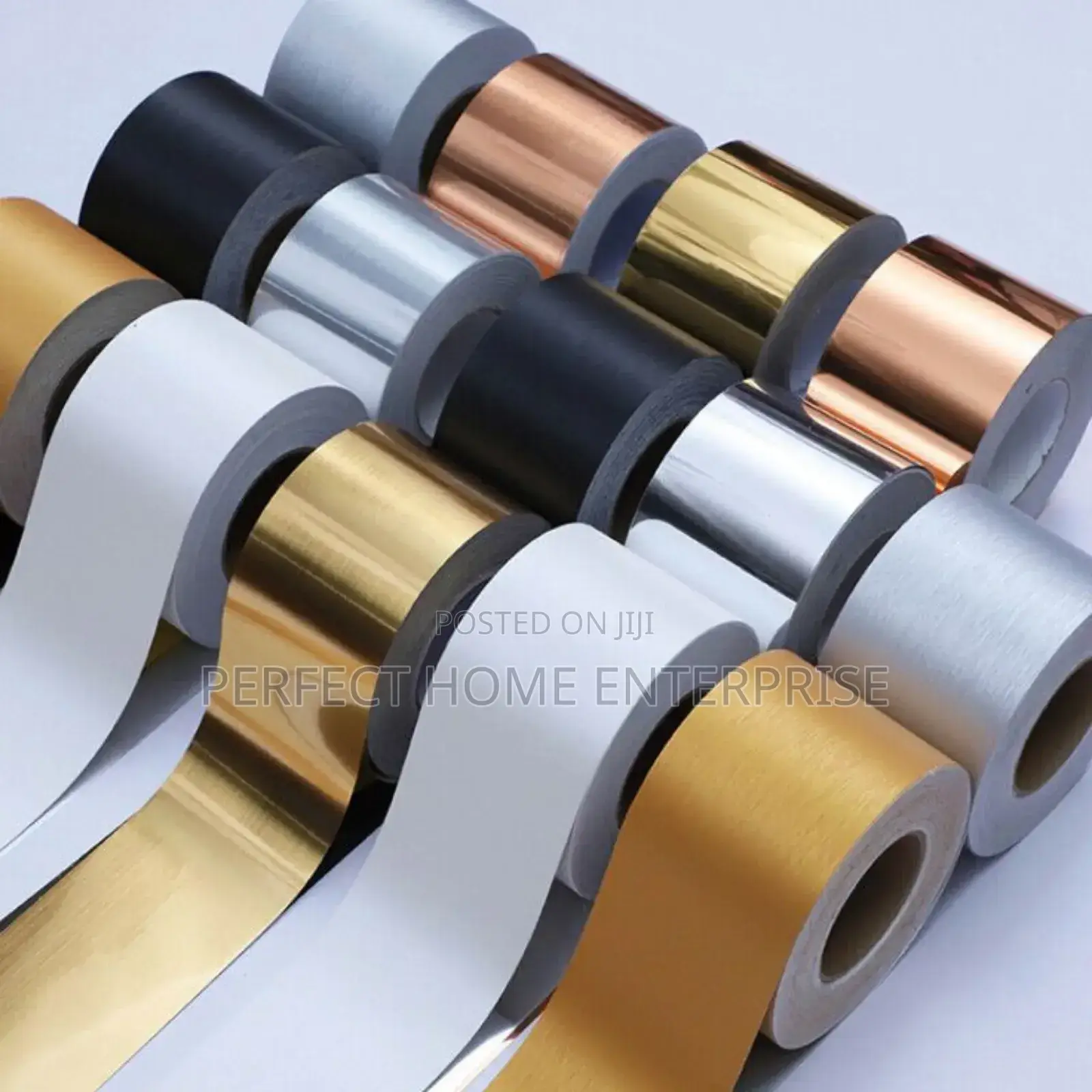 Wall Tape In Black, Gold And Silver Colours