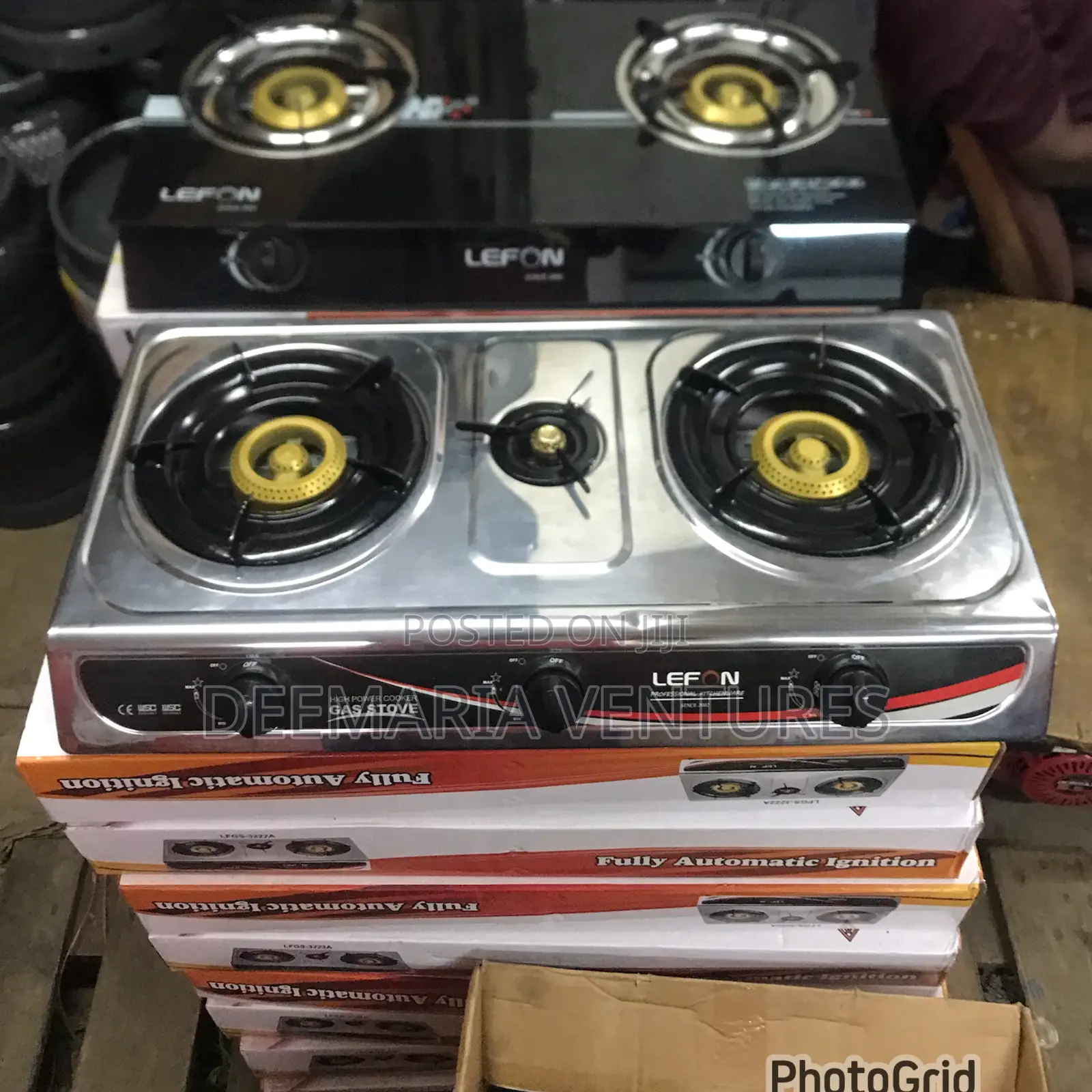 Lefon 3 Burner Auto Ignition Stainless Steel Gas Stove