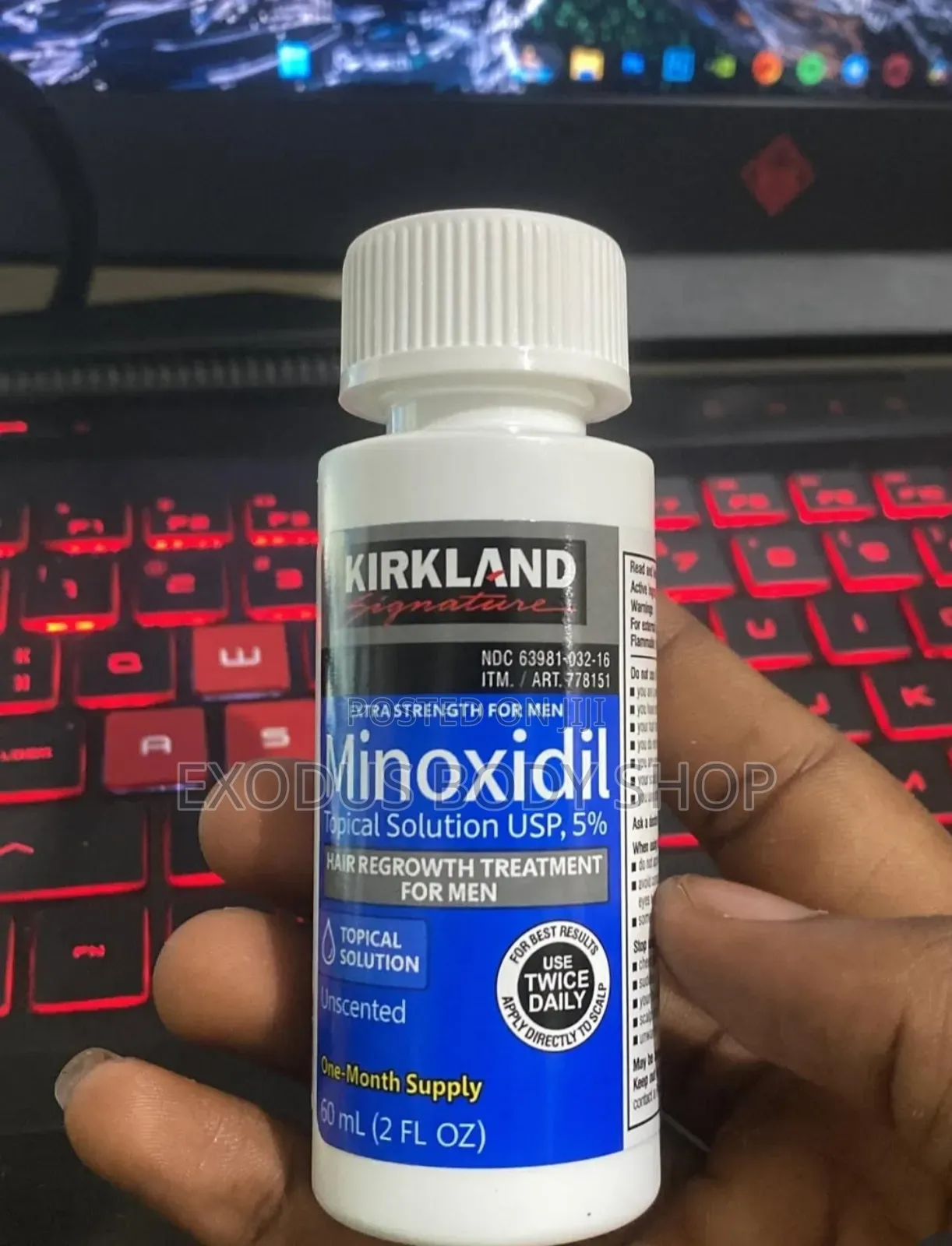 Undiluted Kirkland Minoxidil Hair Growth Oil (Costco Direct)