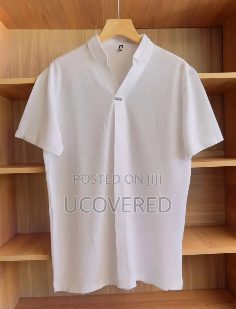 Men’S Short Sleeve Button Down Stripe Shirt