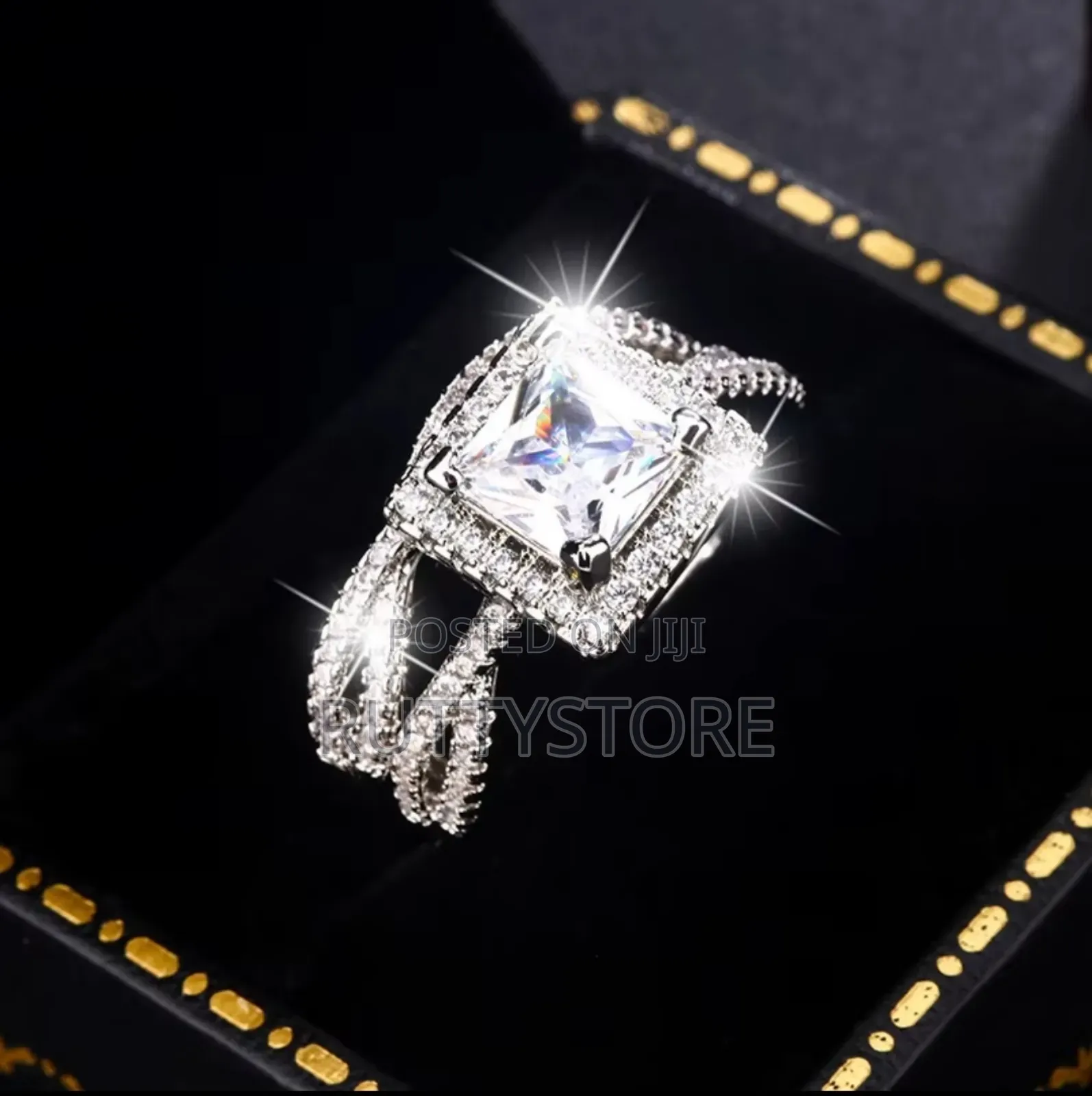 High Quality 925 Sterling Wedding Rings Set