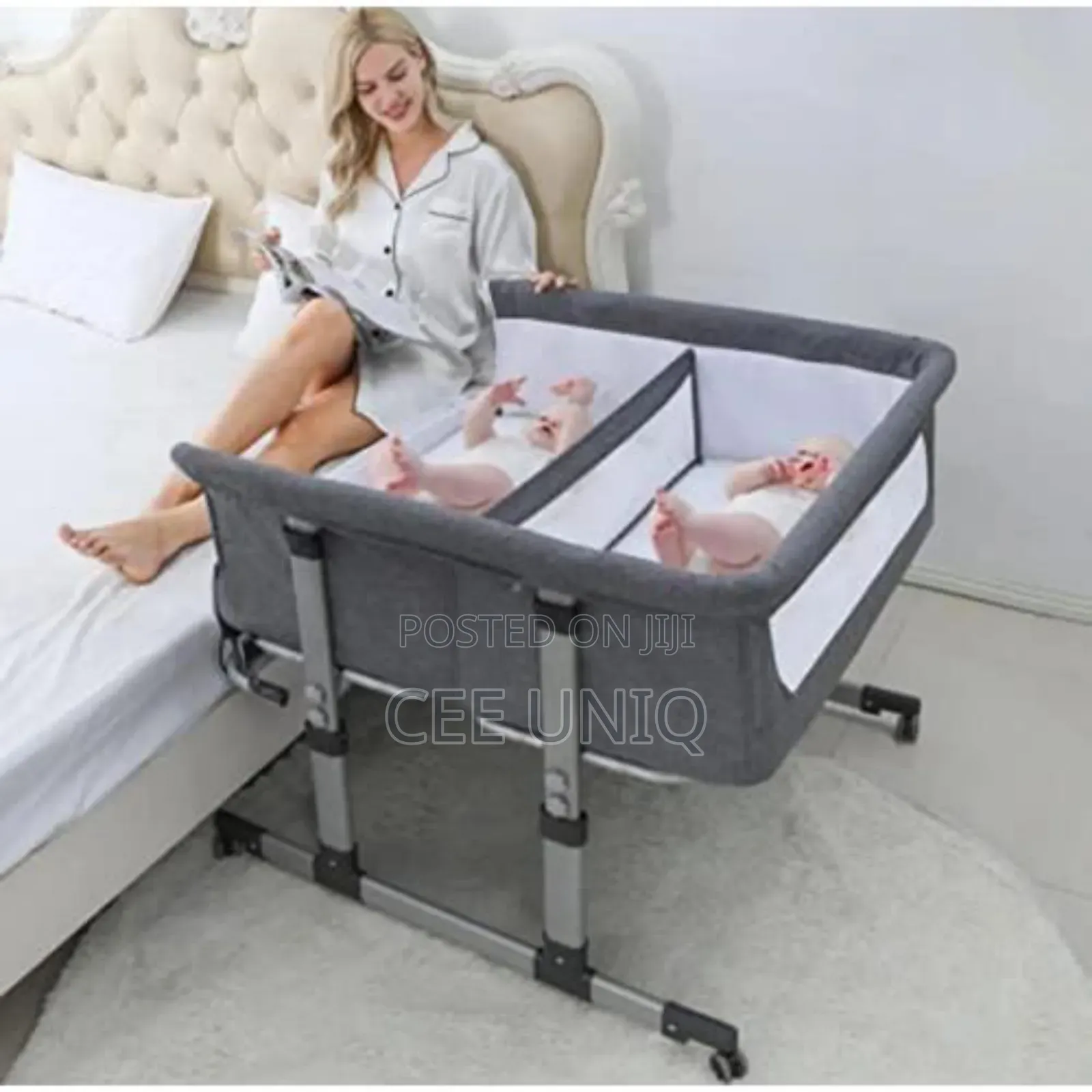 Adjustable Heigh Baby Twin Cot Next to Me Bed