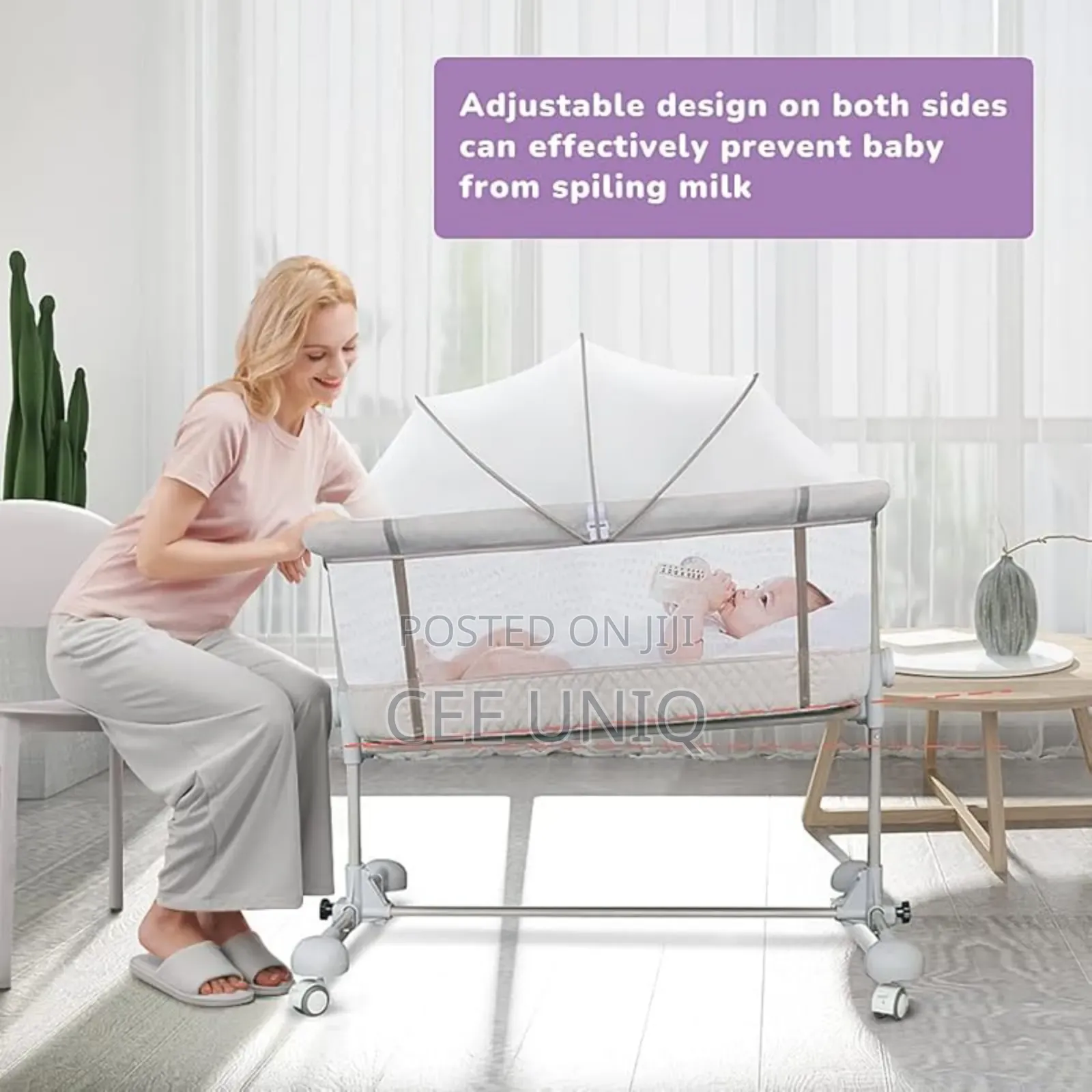Baby Bed Side Crib With Storage Basket