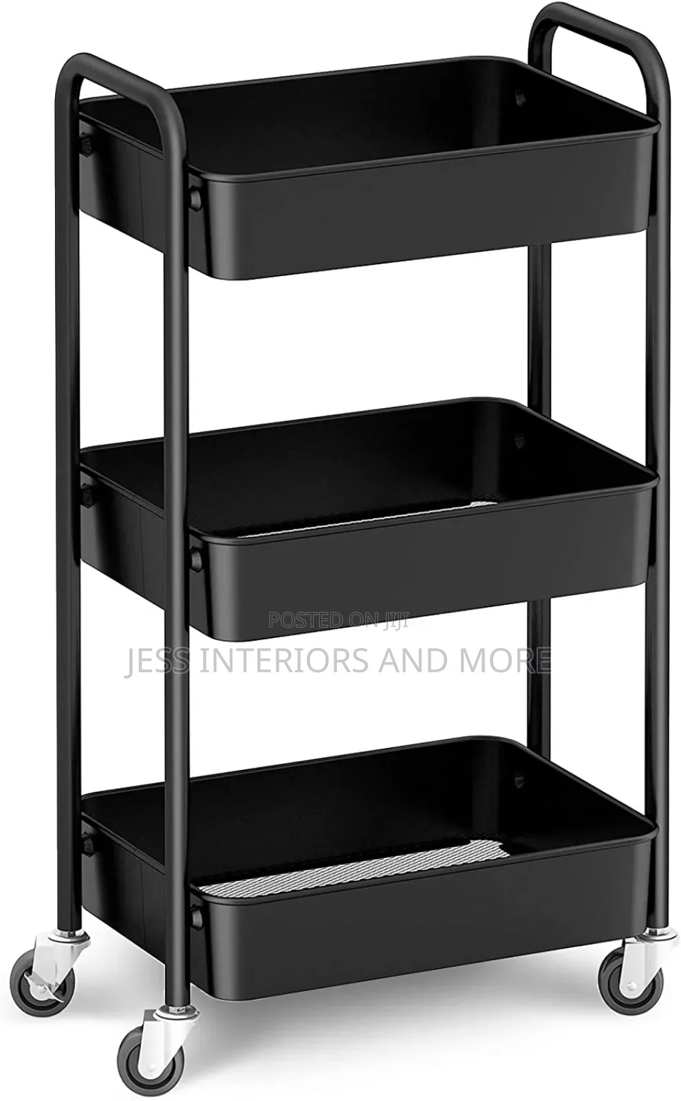 3-Tier Rolling Metal Storage Organizer