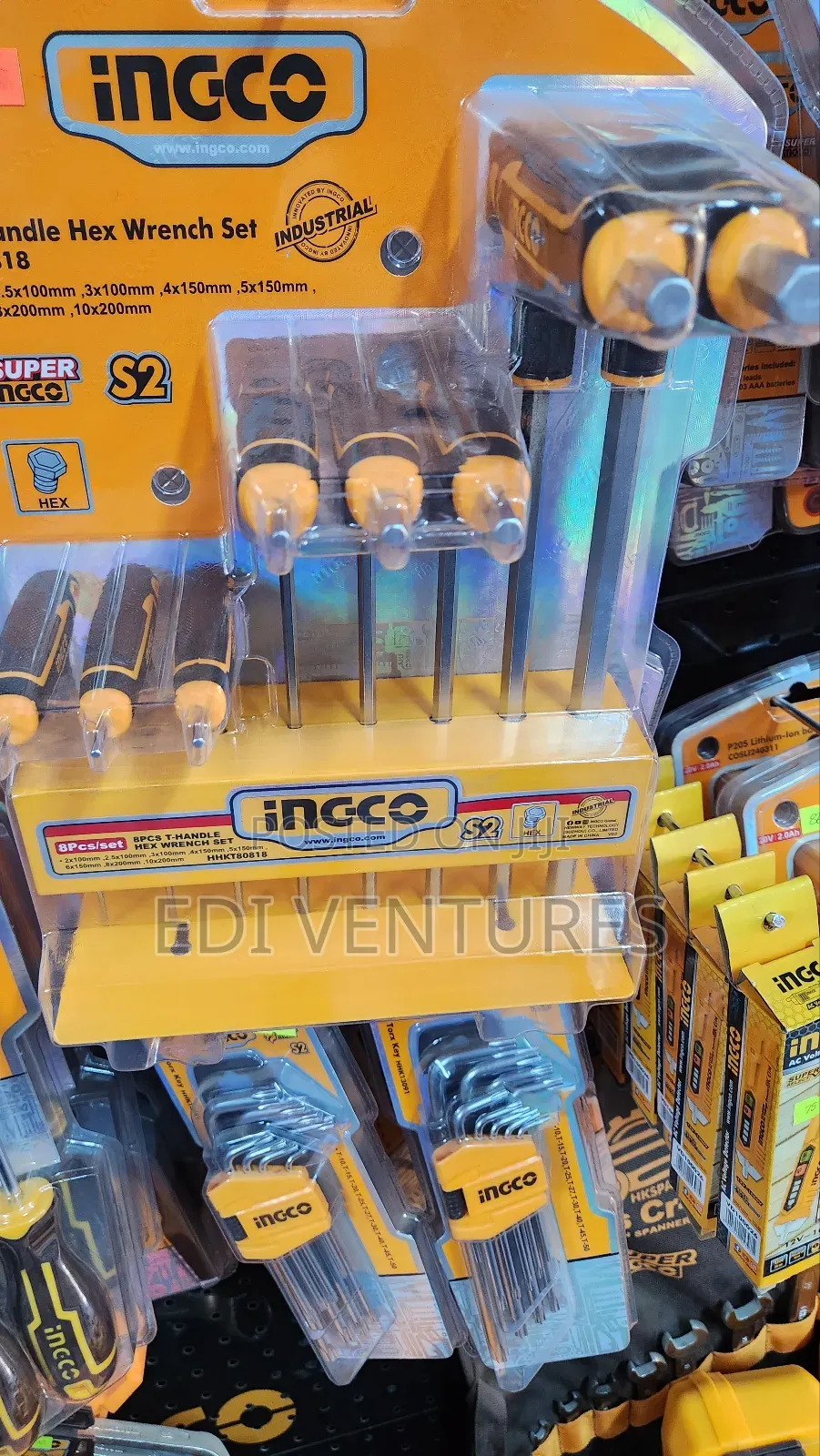 Ingco 8 PCS T Handle Hex Wench Set. Comfortable Grip