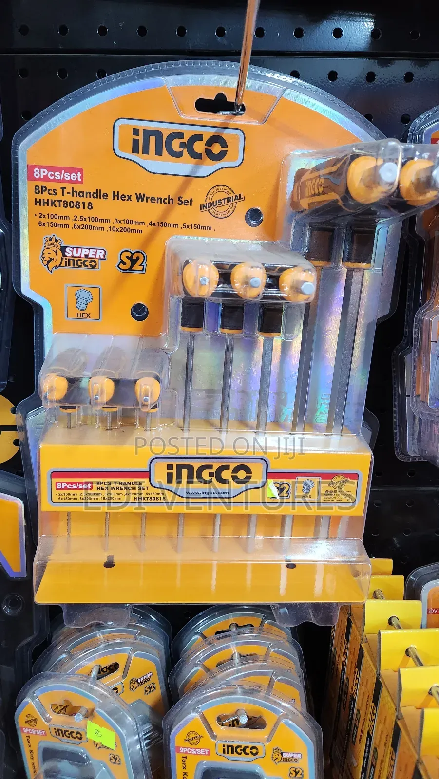 Ingco 8 PCS T Handle Hex Wench Set. Comfortable Grip