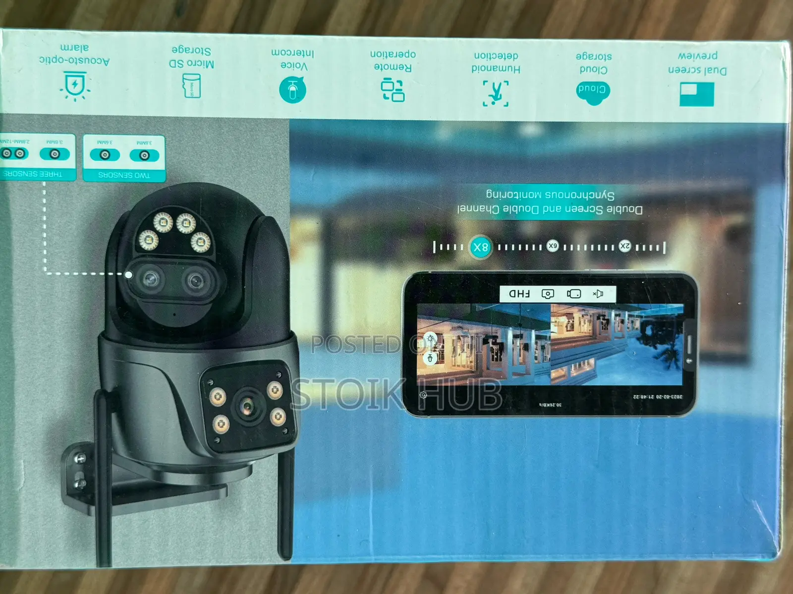 Outdoor Security Camera, 360° PTZ Home Security Wifi Camera,