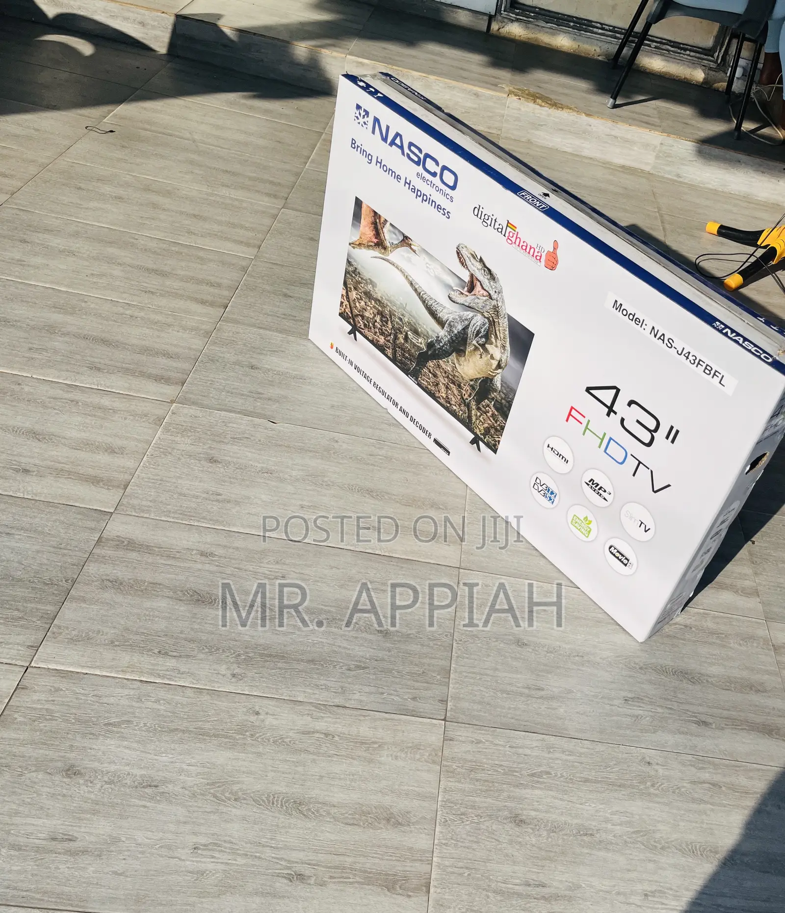 Convenient Nasco 43 Inch Digital Satellite Television.
