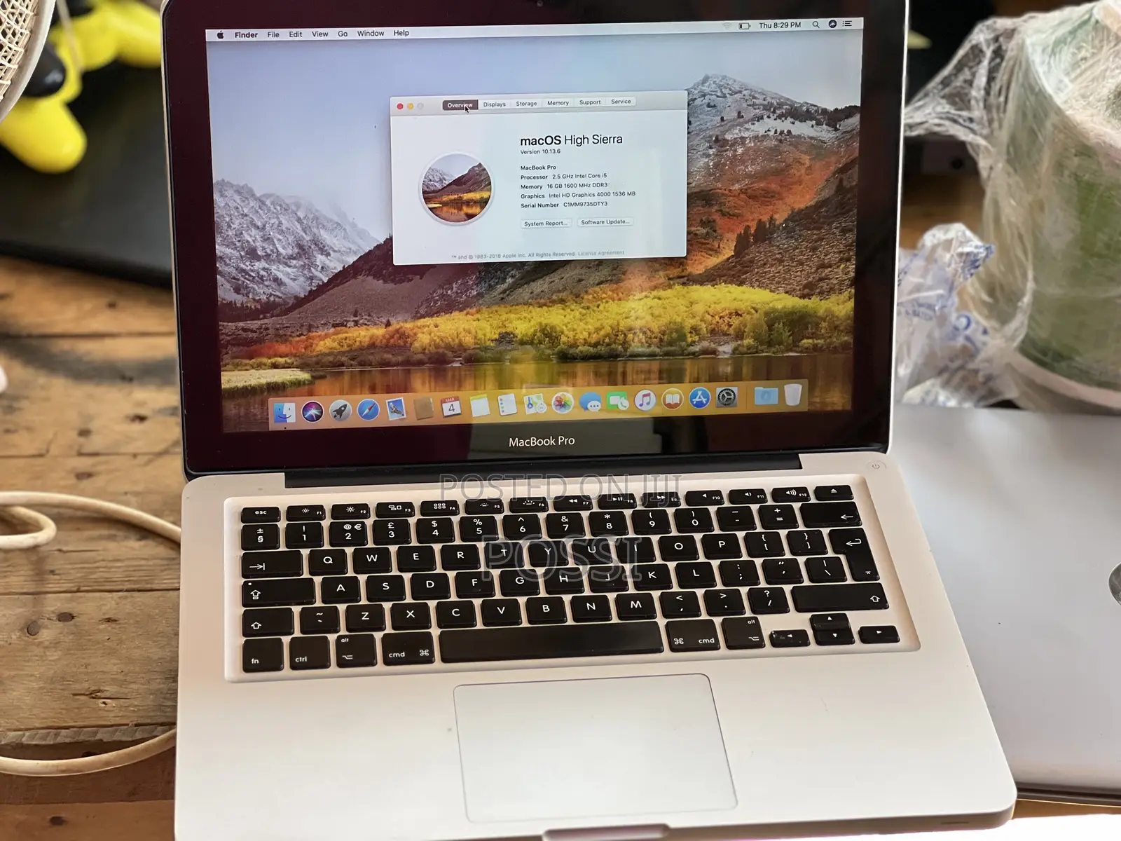 Laptop Apple MacBook 2012 16GB Intel Core I5 HDD 500GB