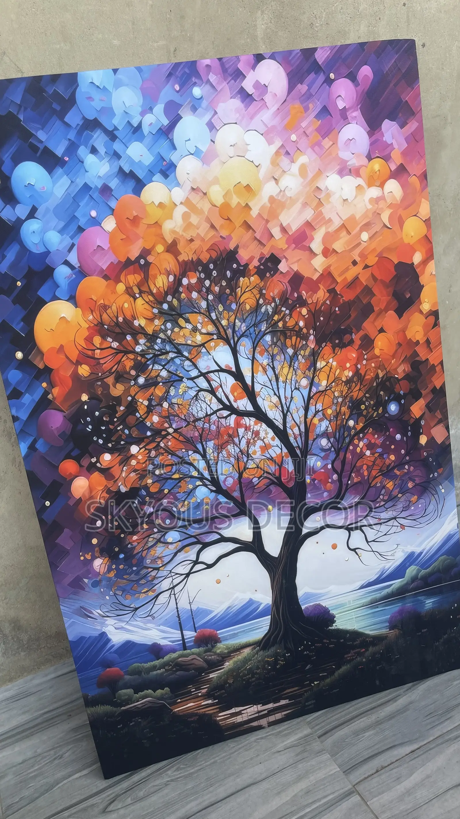 Canvas Acry Tree Wall Art
