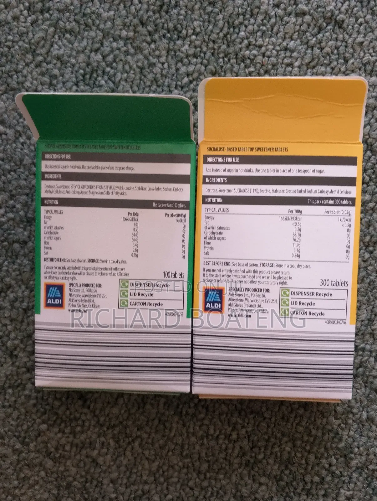 Sweetener Tablets