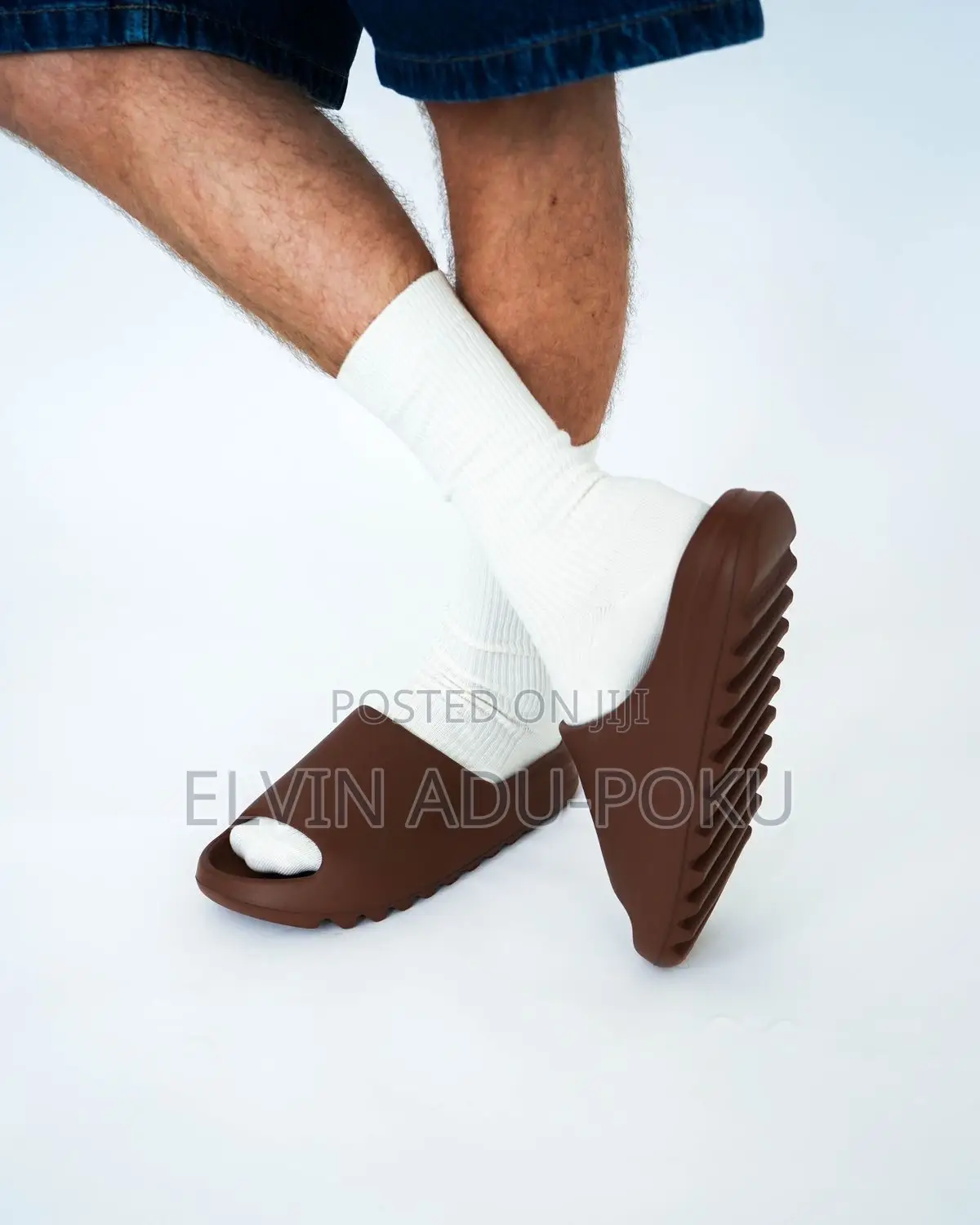 Adidas Yeezy “Flax” Slides.