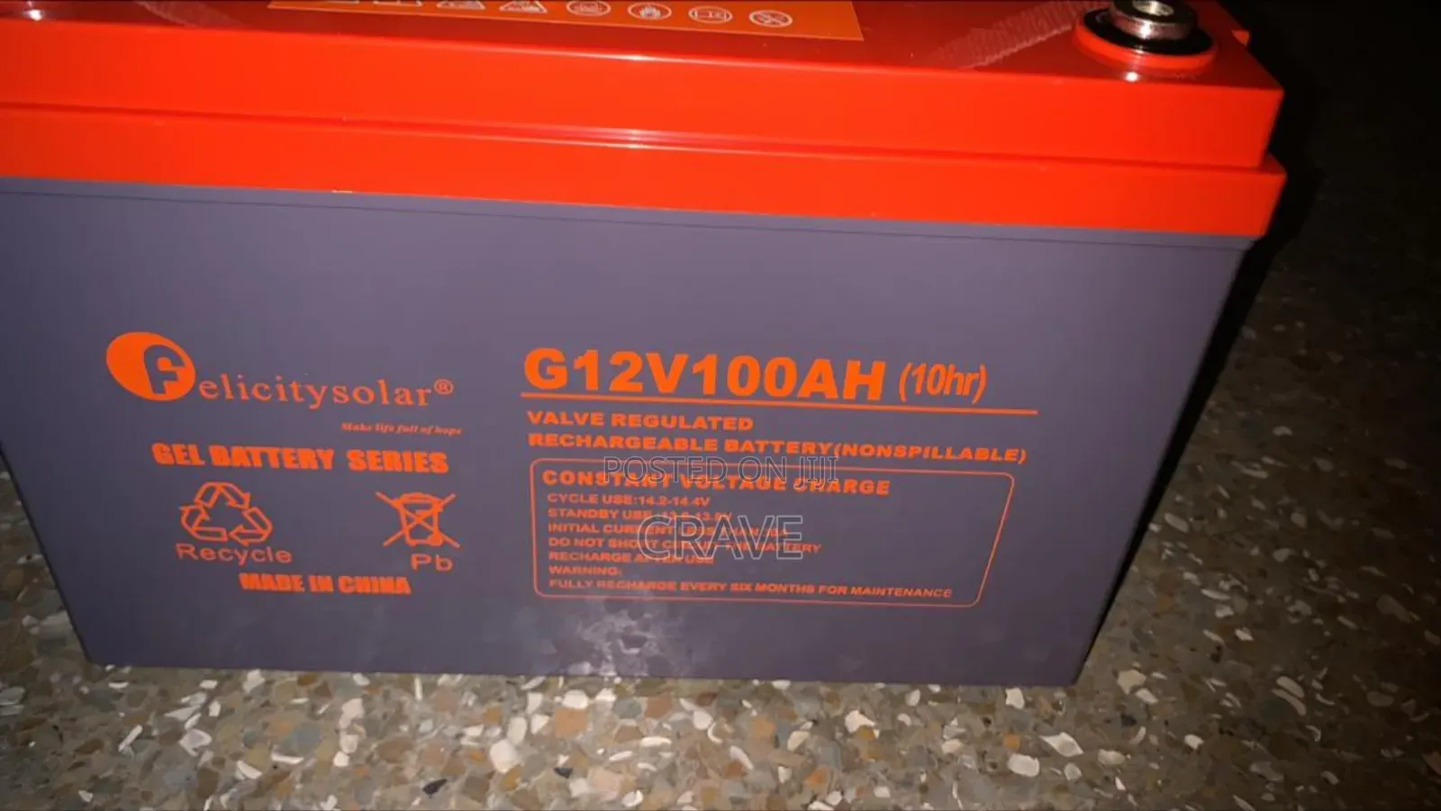 100ah12v Solar Gel Battery