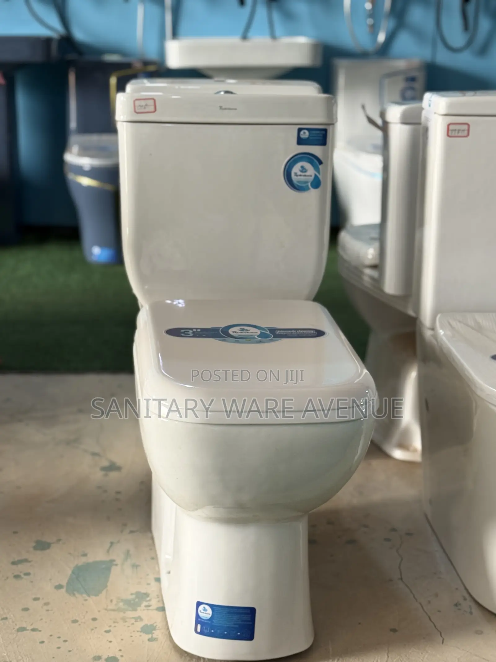 Square Water Closet _ Close-Coupled Toilet