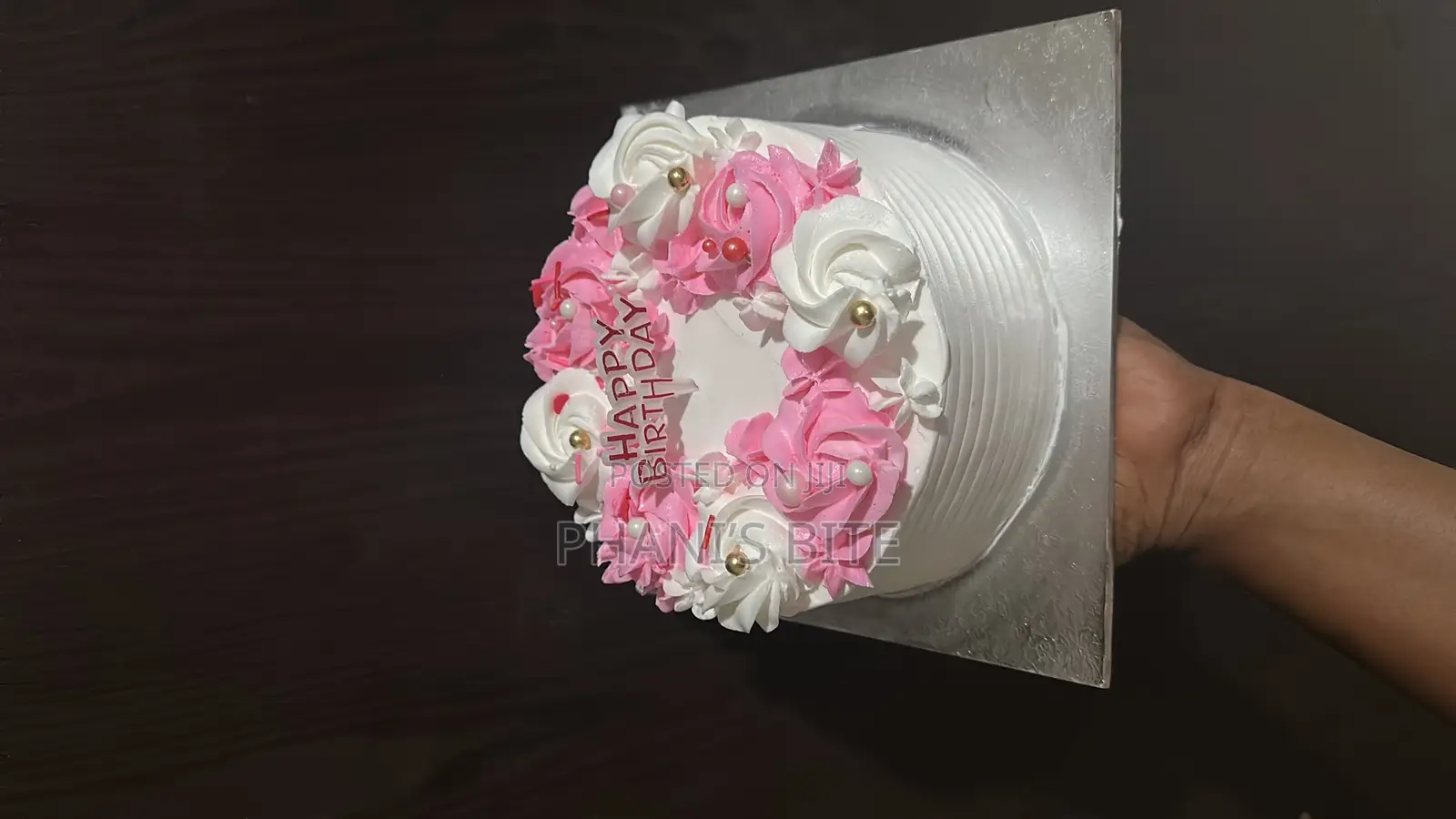 One Layer Beautiful Pink Cake