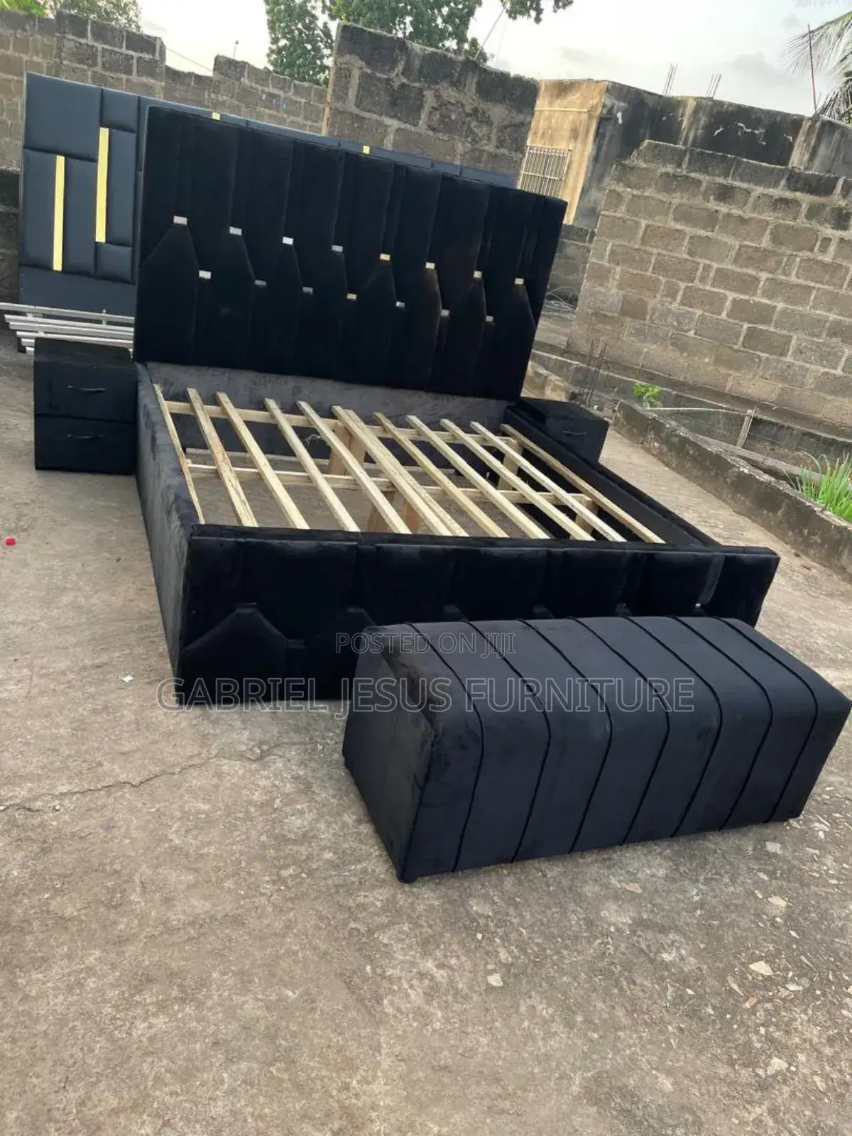 King Size Bed Frame With Drawers and Couch