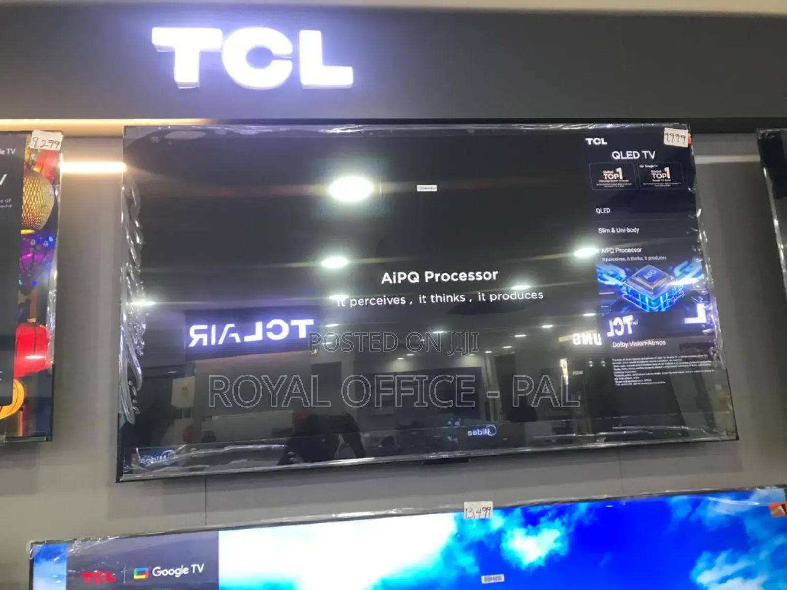 Glossy Black TCL 55 Uhd Android Television