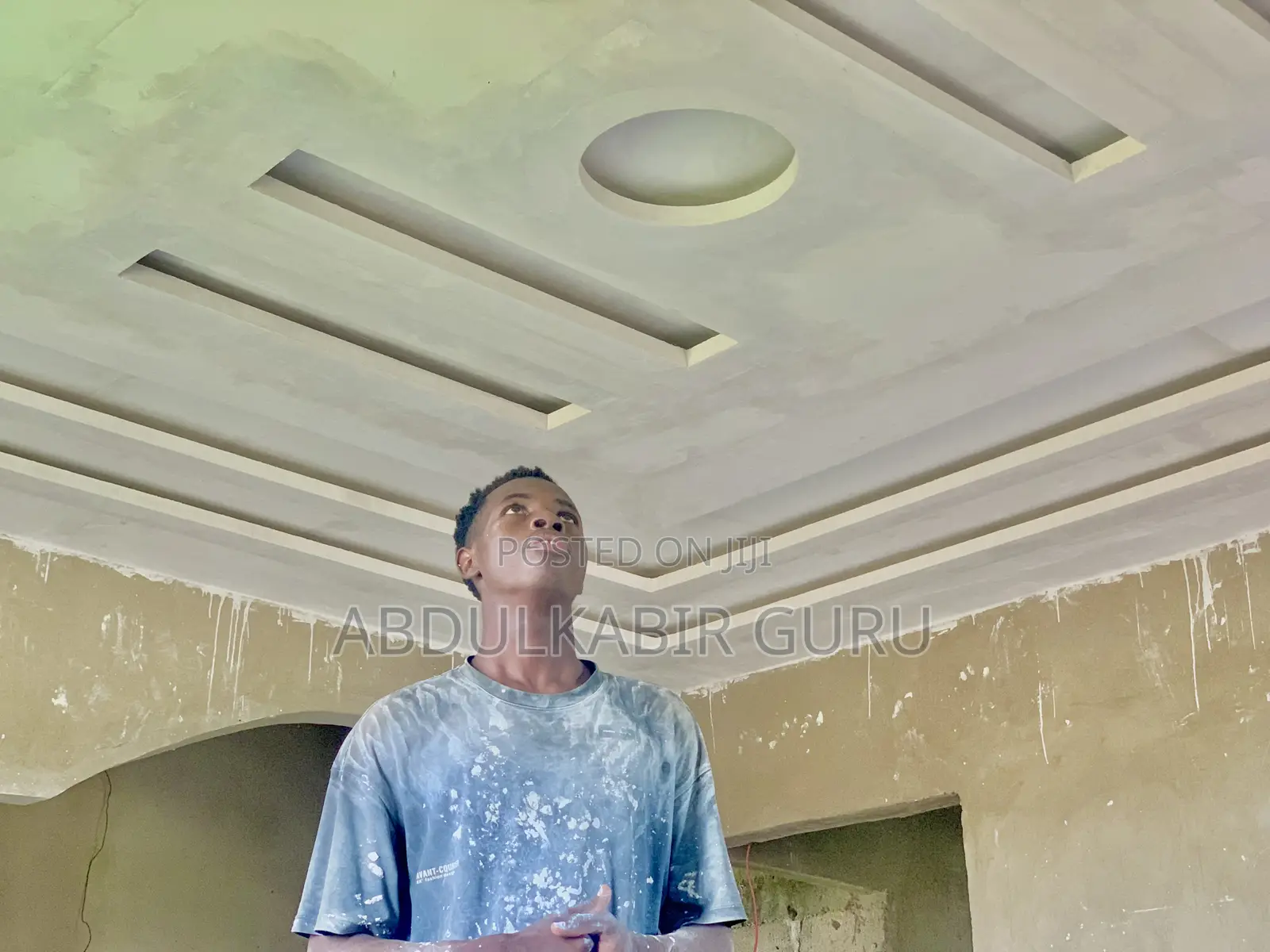 P O P Ceiling , Tv Stand and Wall Skimming