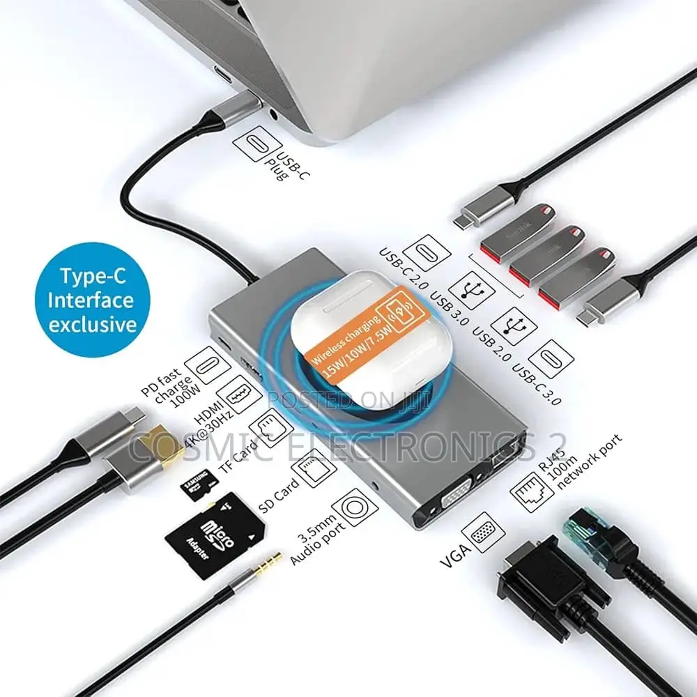 14-in-1 Usb-C Type C to HDTV Docking Station