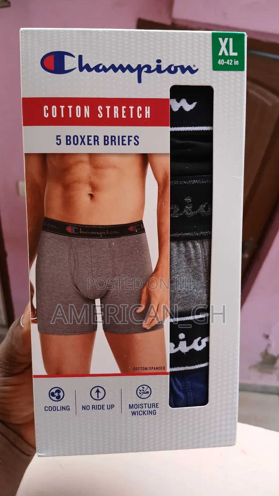 Champion Cotton Stretch Boxer Briefs (5 Pieces)