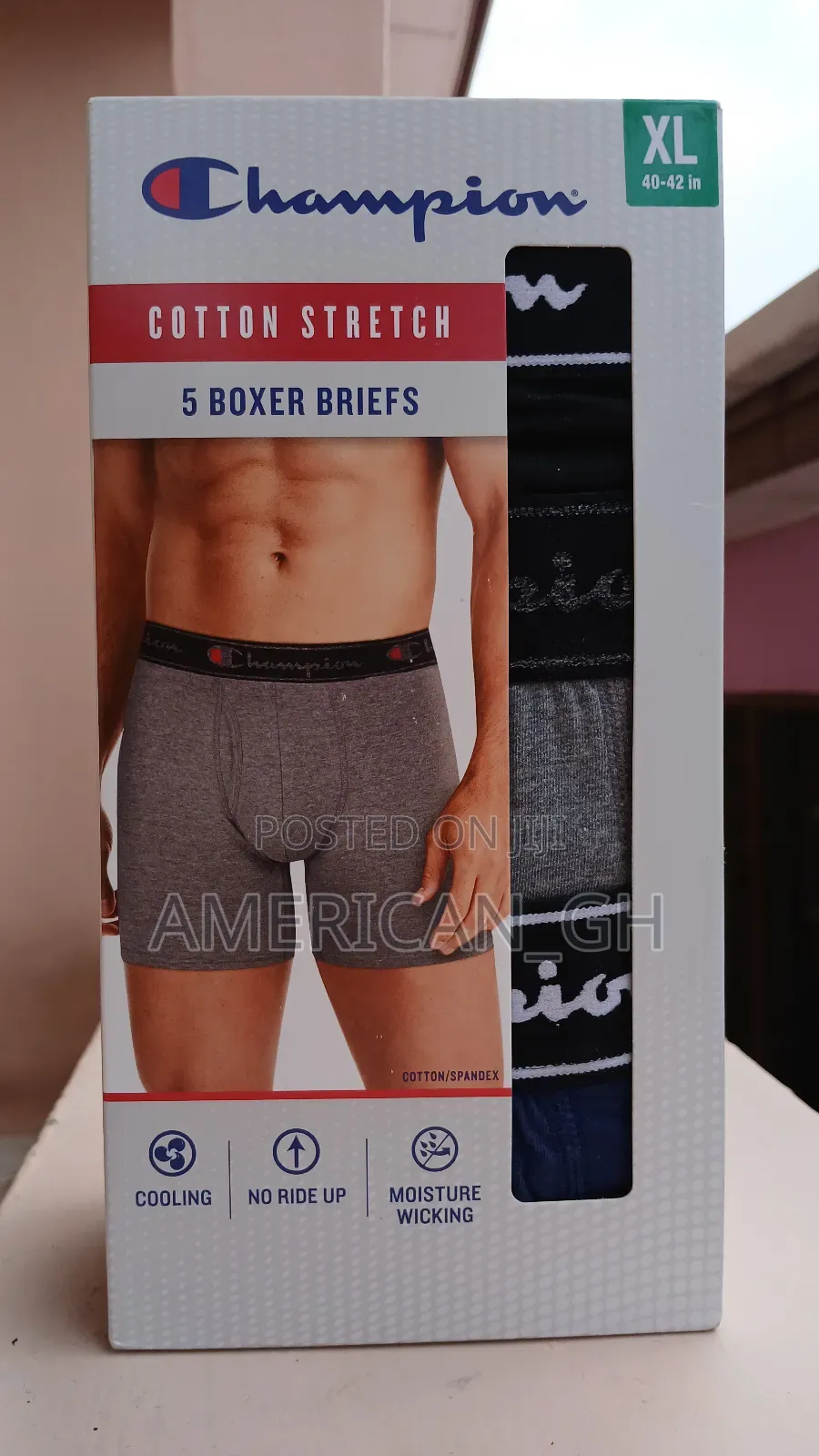 Champion Cotton Stretch Boxer Briefs (5 Pieces)
