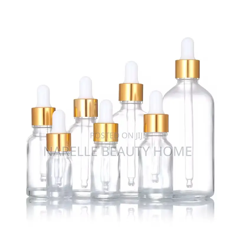 Transparent Glass Dropper - 12pcs - 50ml