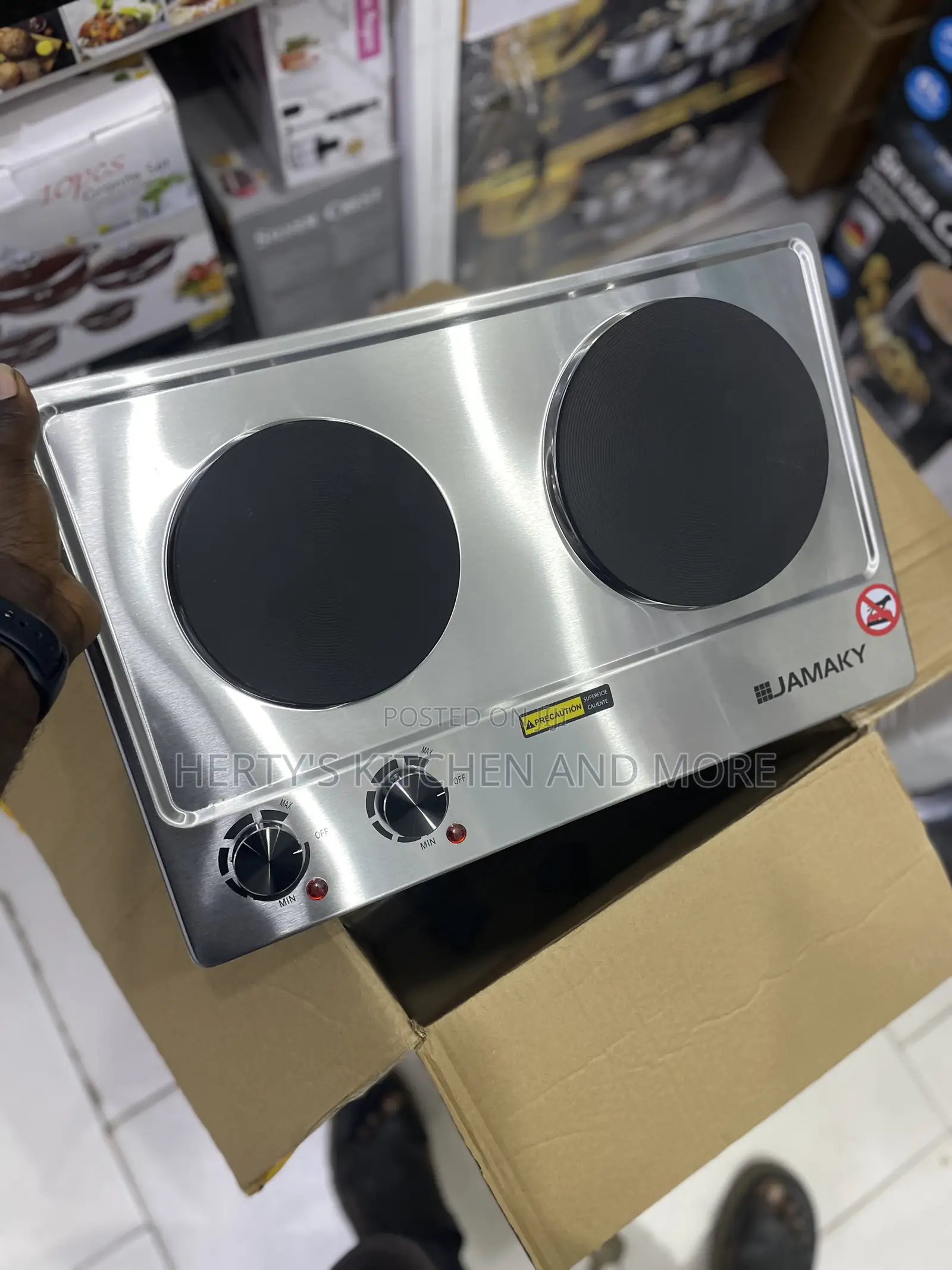 Electric Hot Plate Large Surface Double Burner . 1500w+2000w