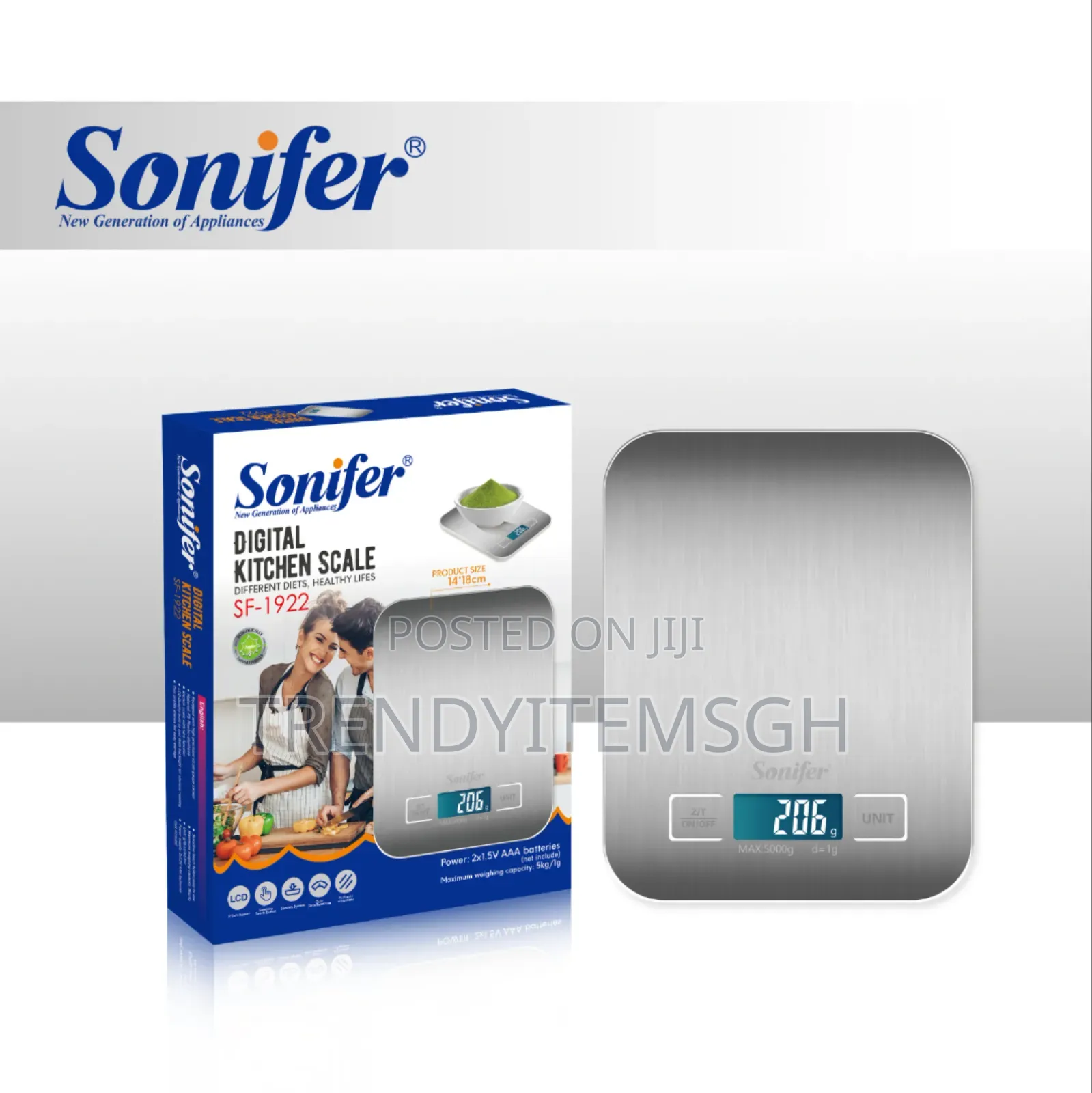 5kg Digital Kitchen Scale Sonifer