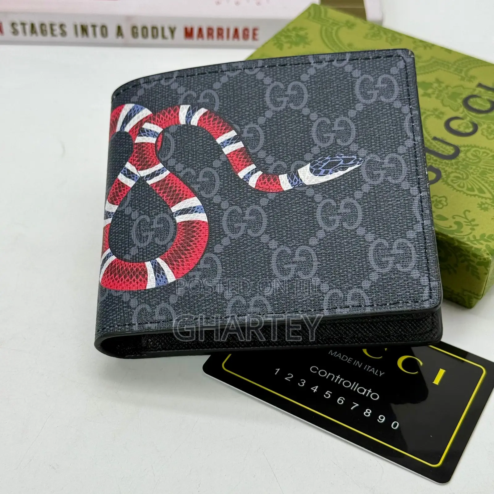 Brand New Canvas Gucci Wallet in Box