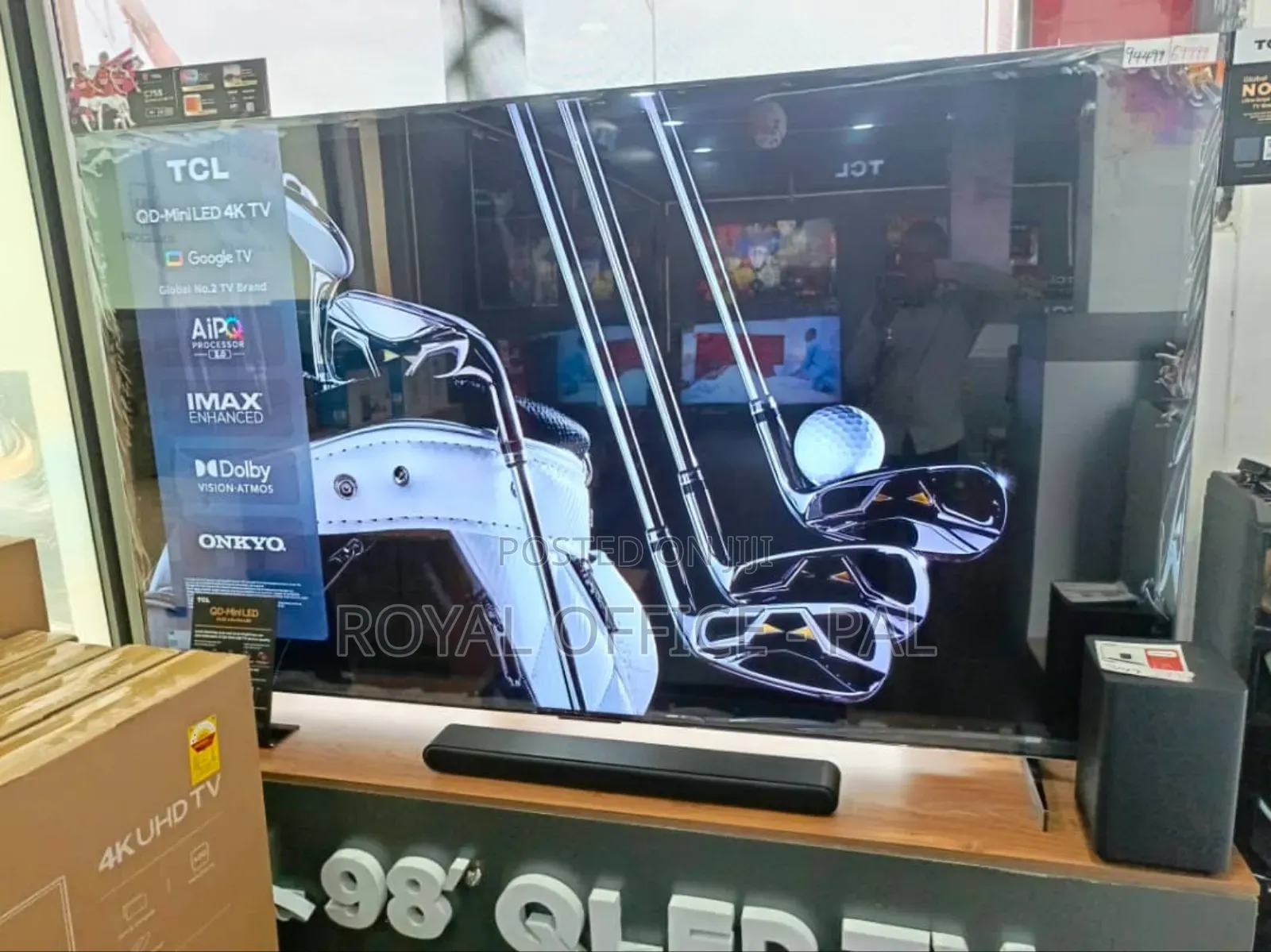 Q-Led 98 Inch TCL Smart Google Television Box