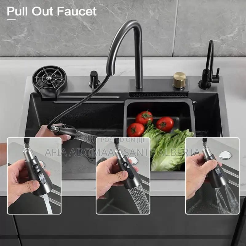 Intelligent Stainless Steel Waterfall Sink