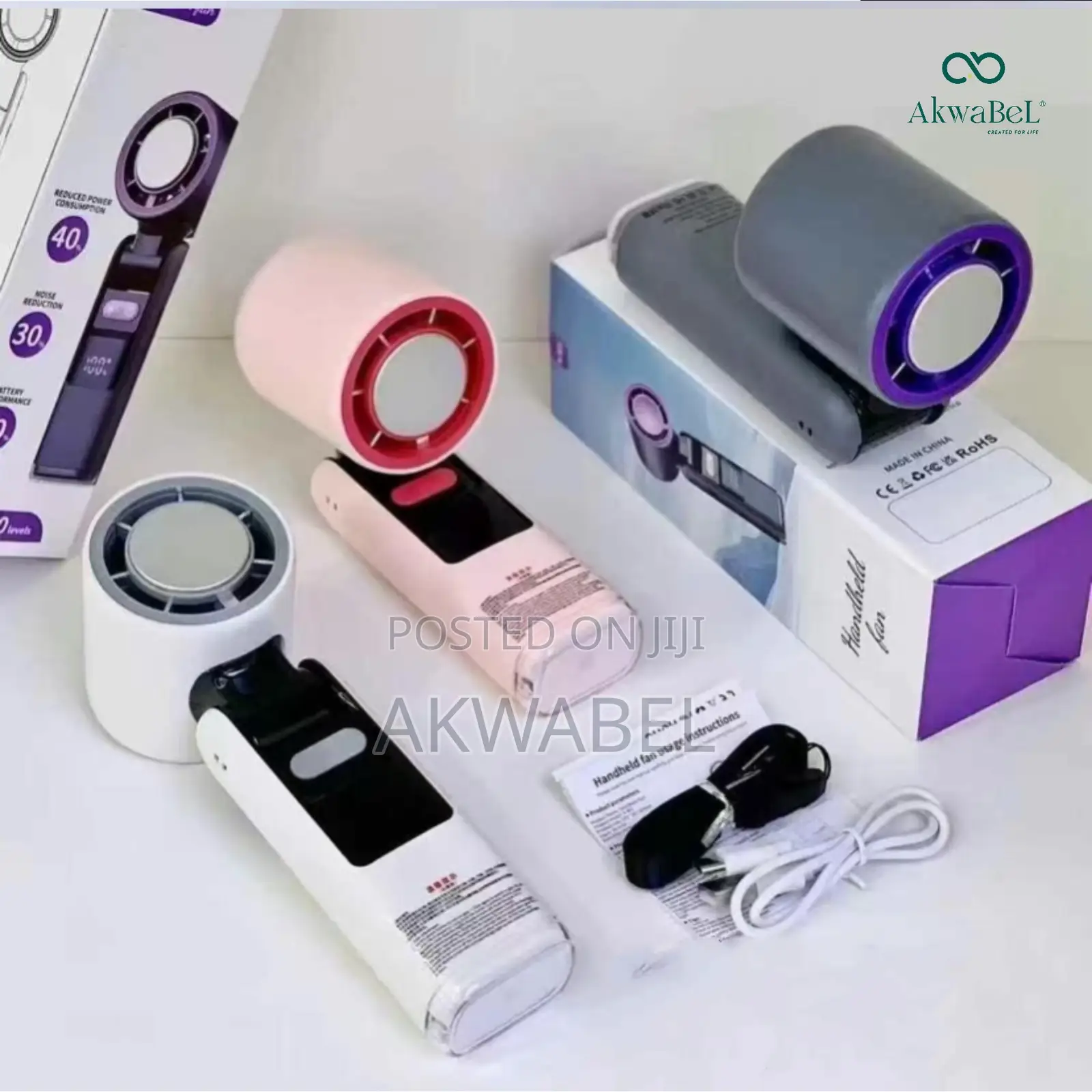 Air Condition Handheld Fan • High Speed Rechargeable Ice Cool Hand Fan