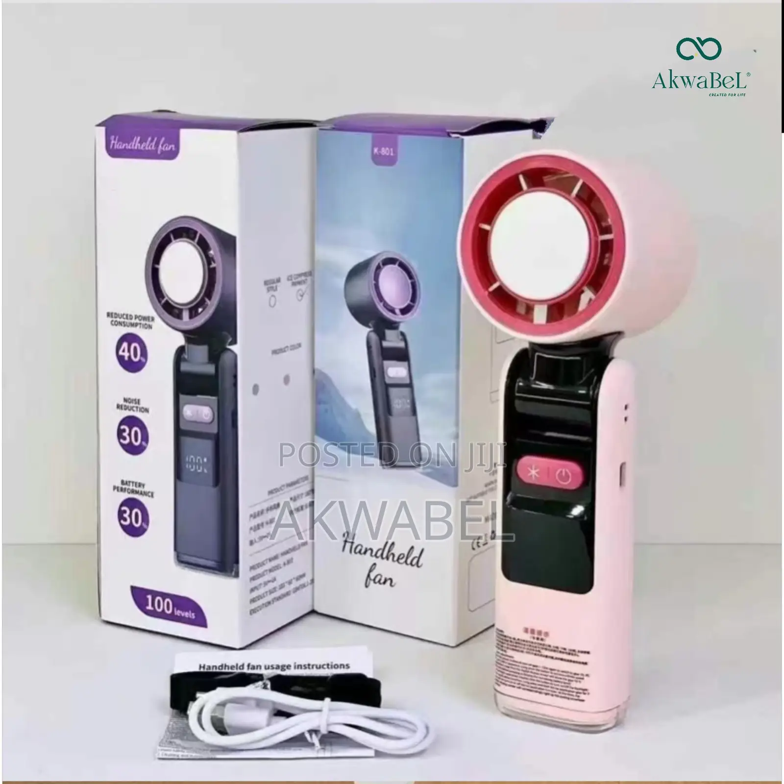 Air Condition Handheld Fan • High Speed Rechargeable Ice Cool Hand Fan