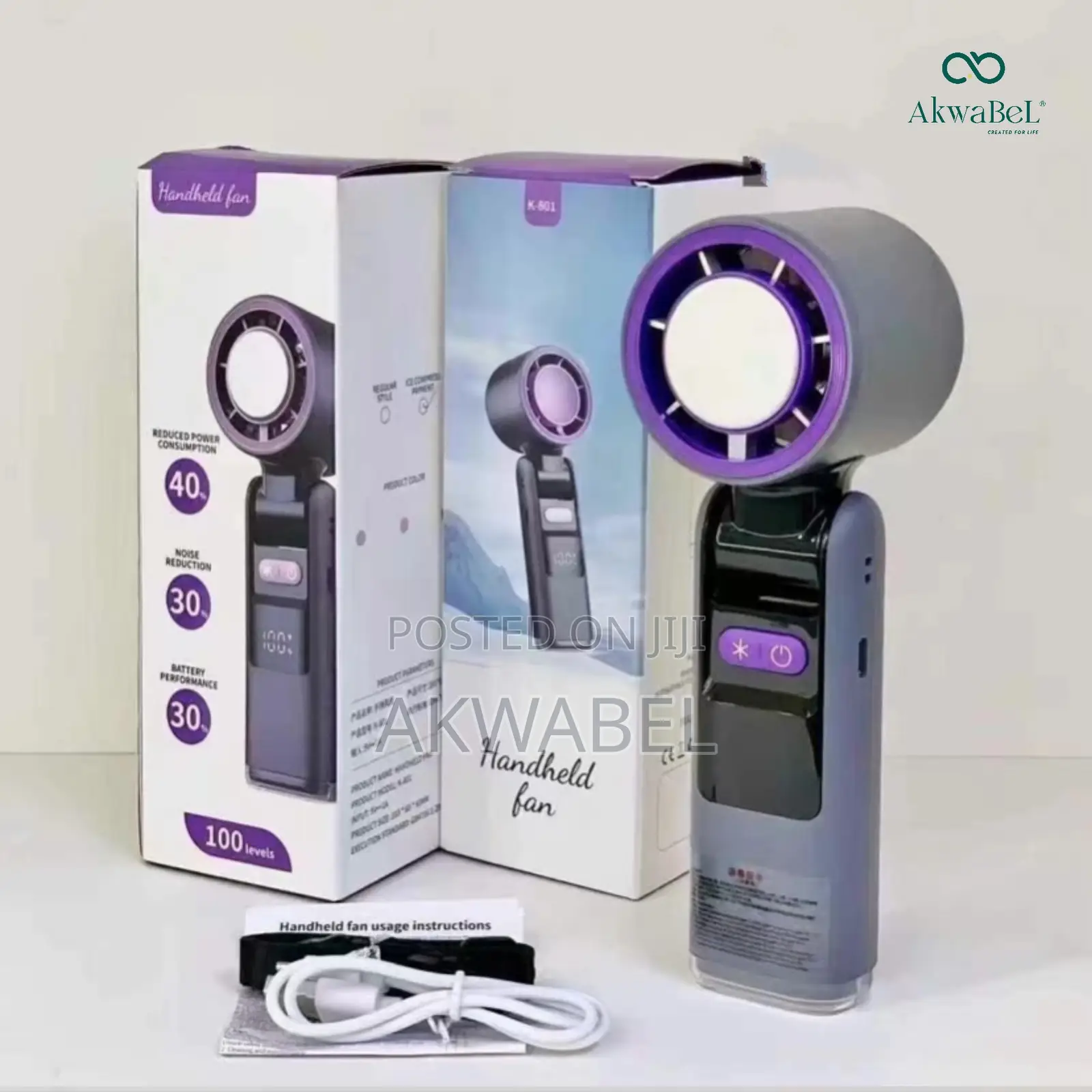 Air Condition Handheld Fan • High Speed Rechargeable Ice Cool Hand Fan