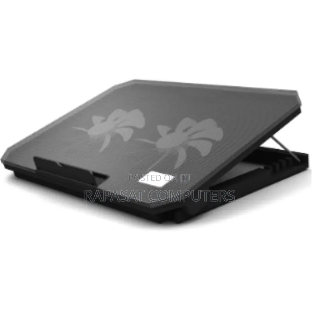 Laptop Stand Plastic (2 Big Fans, Adjustable)