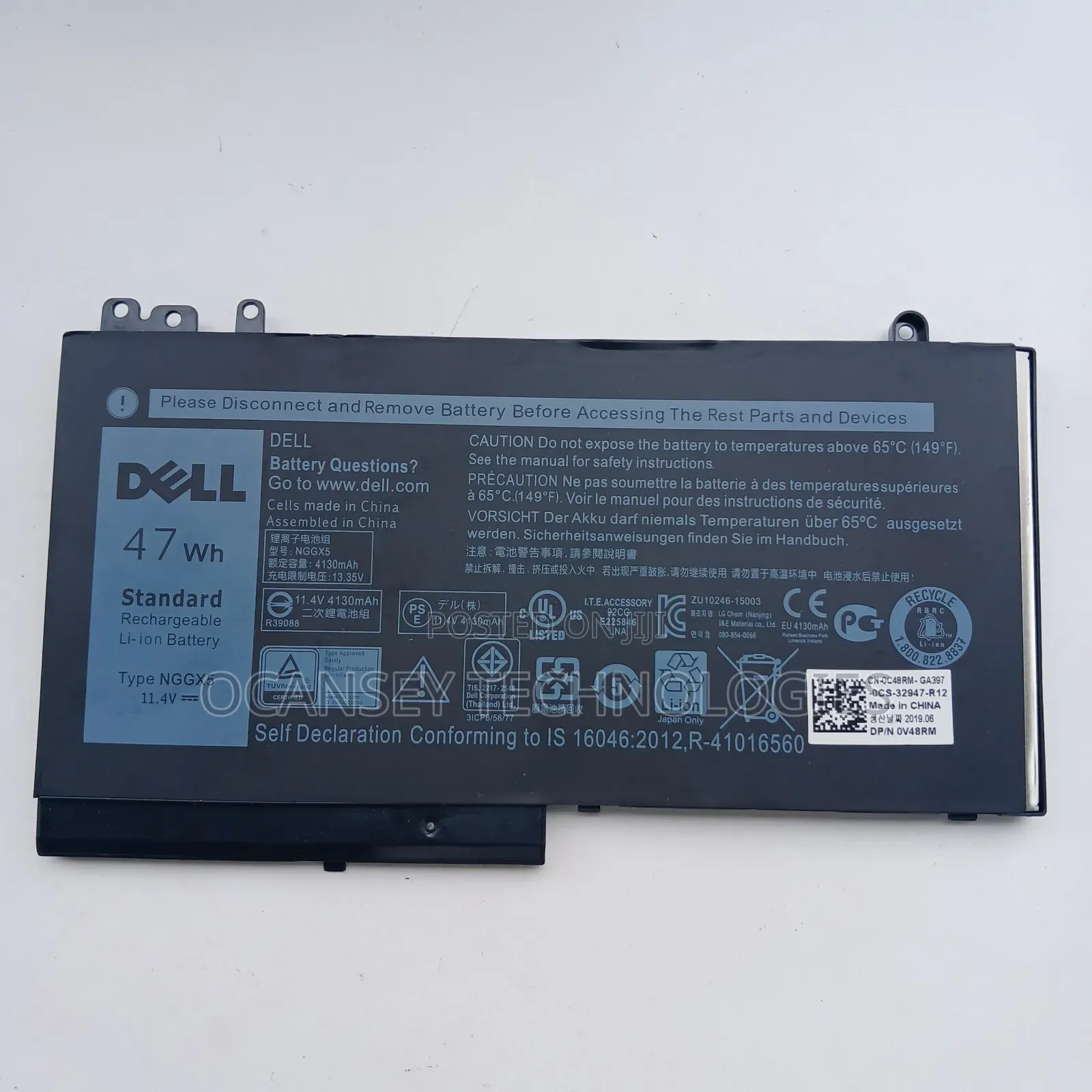 Original Dell Ngfx5 Laptop Battery For Dell