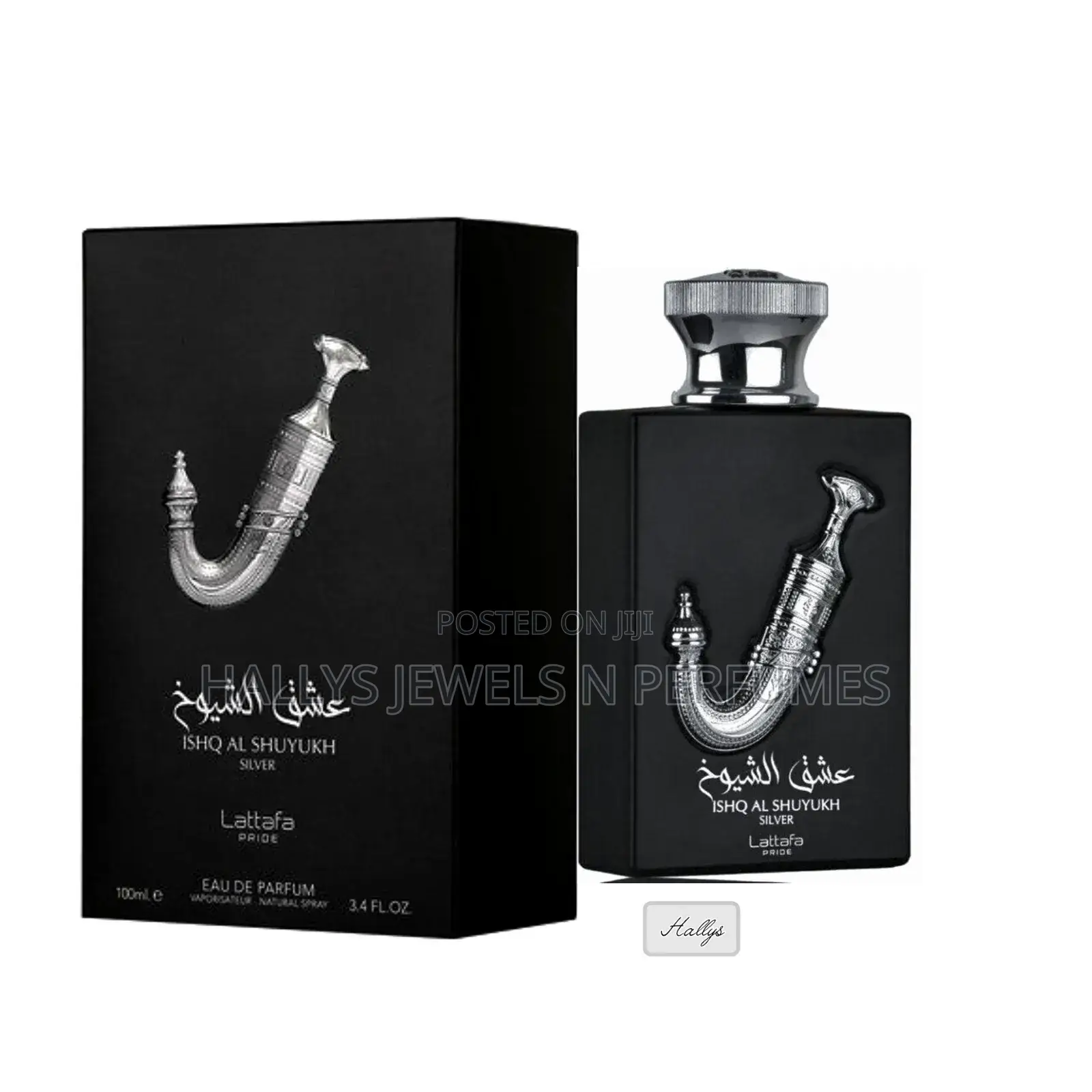 Ishq Al Shuyukh Silver Perfume by Lattafa, 100ml, Men's