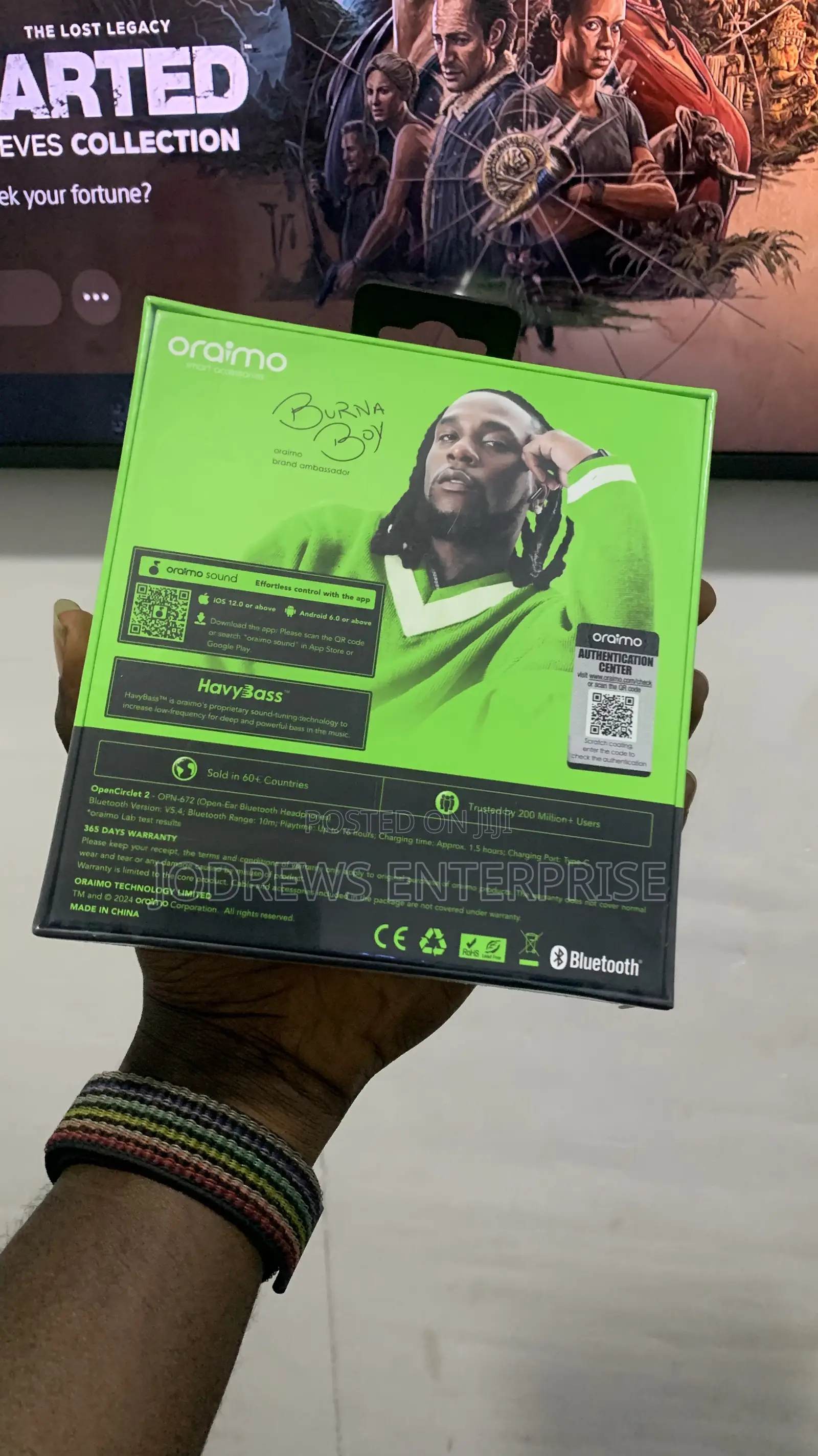 Oraimo Opencirclet 2 Ipx5 Steps Tracking Open-Ear Headphones