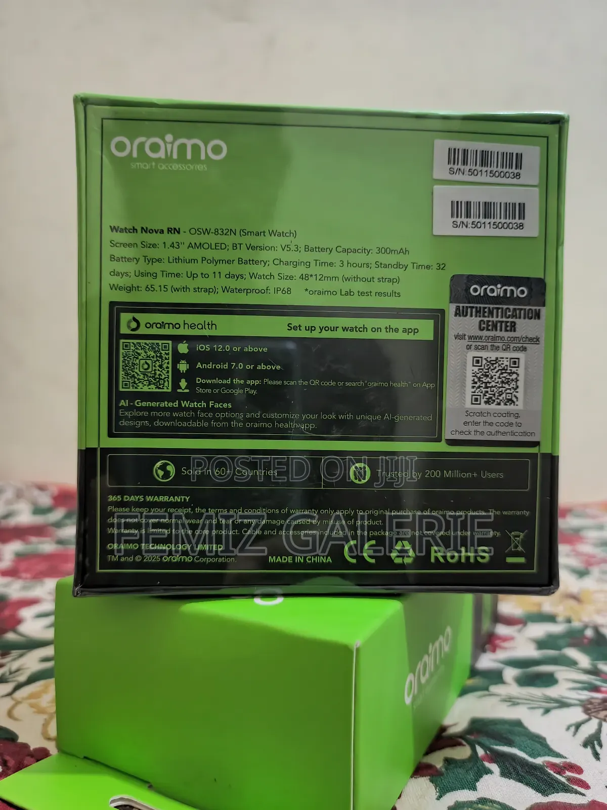 Oraimo Watch Nova Rn 1.43'' Amoled Smart Watch