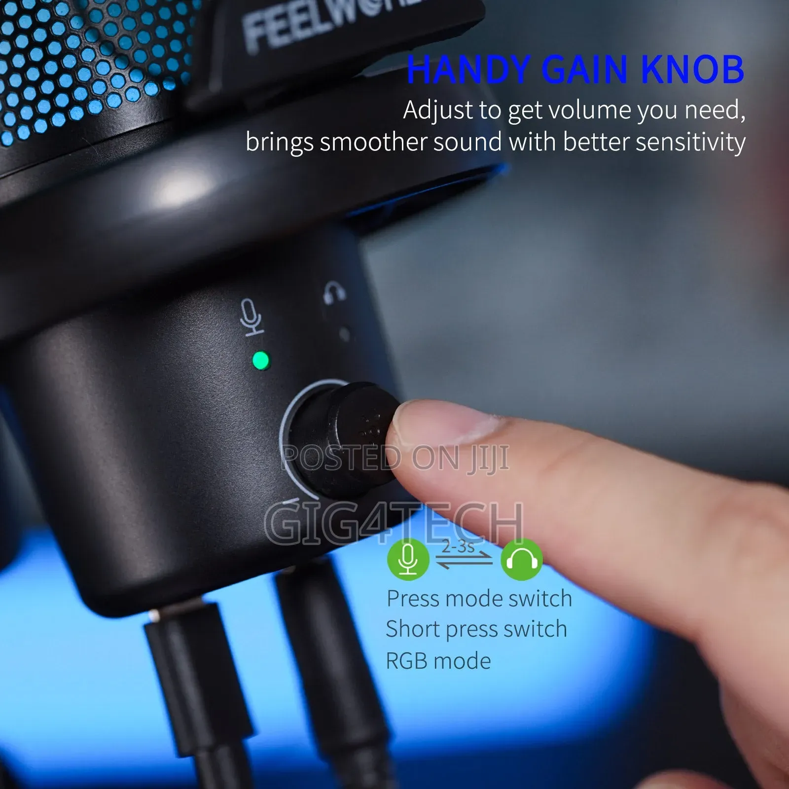 Feelworld Vm1 Gaming Pc Usb Condenser Microphone With Stand