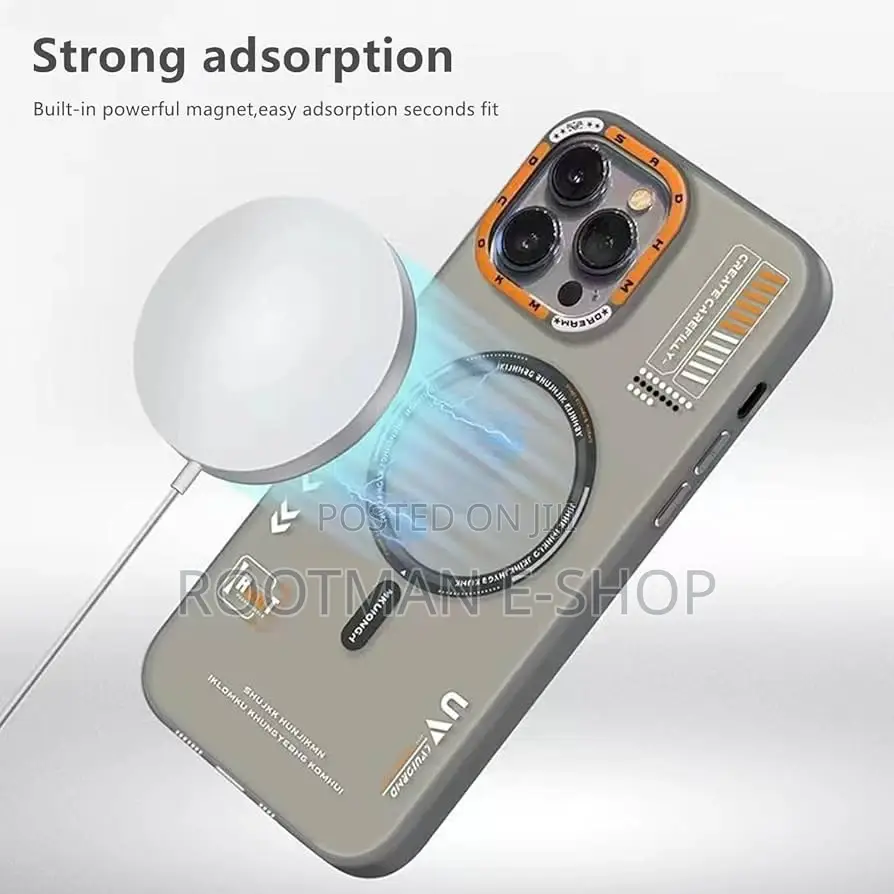 Tech Style Magnetic Frosted Case for iPhone 15 14 13 Pro Max