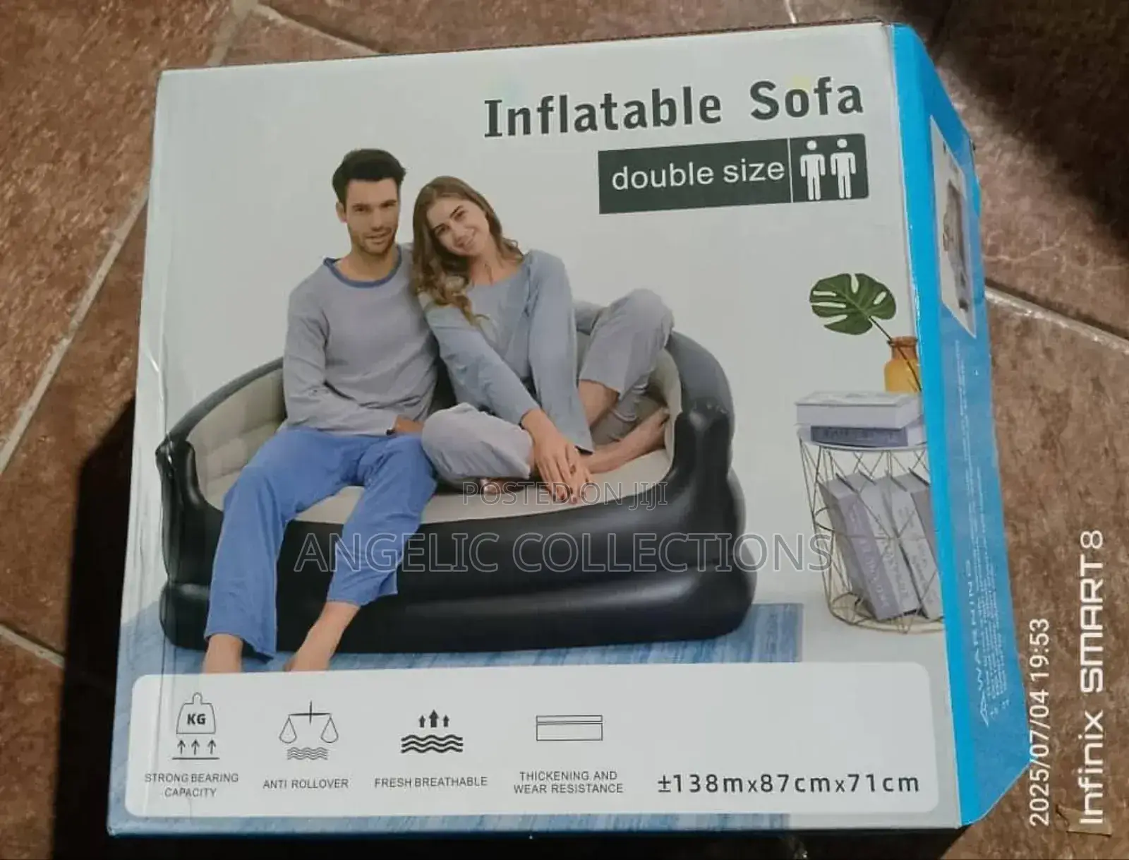 Inflatable Sofa Double Size  Air Pump