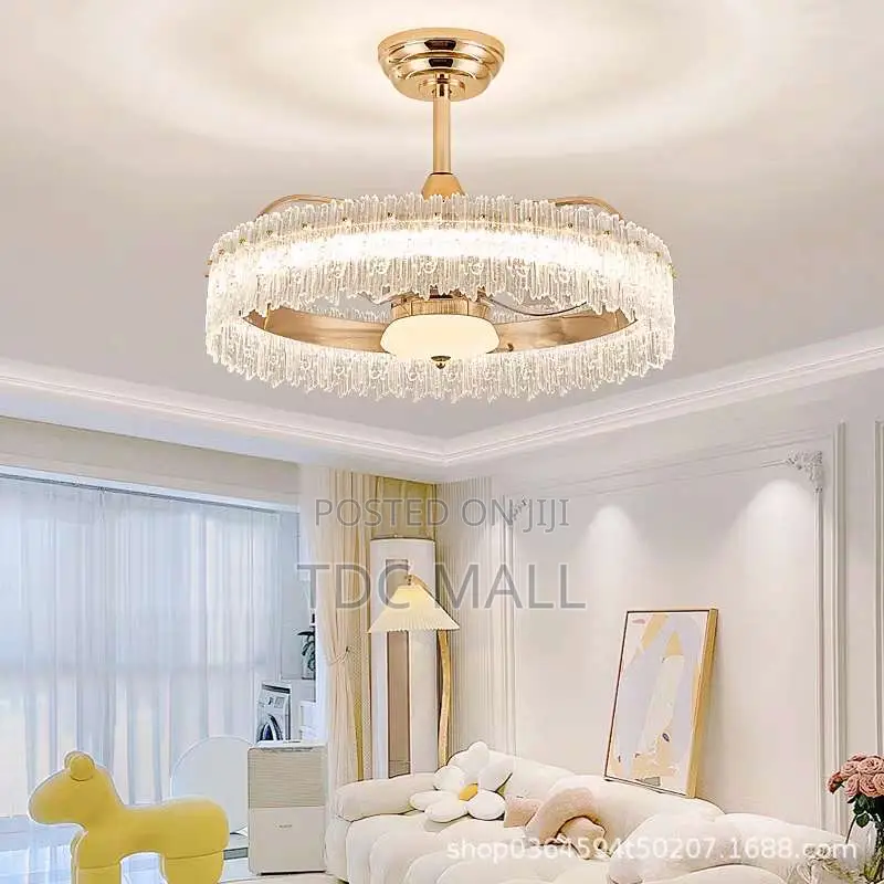Luxury Crystals Fanlight With Remote Control