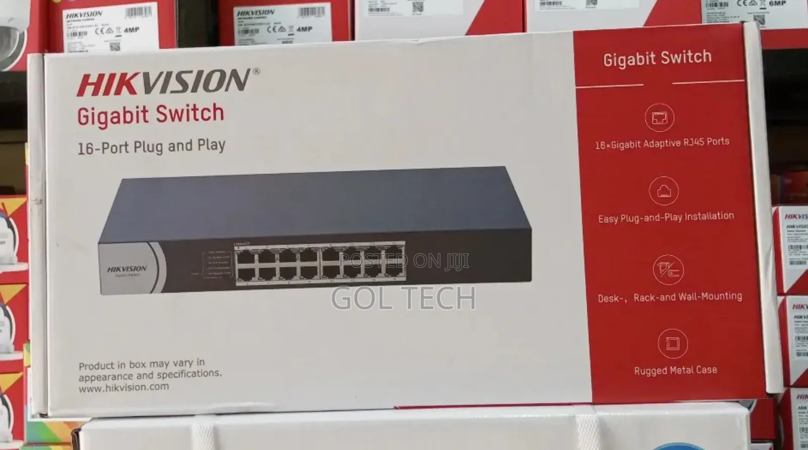 Hikvision Gigabit Switch 16port Plug and Play Rack Mount