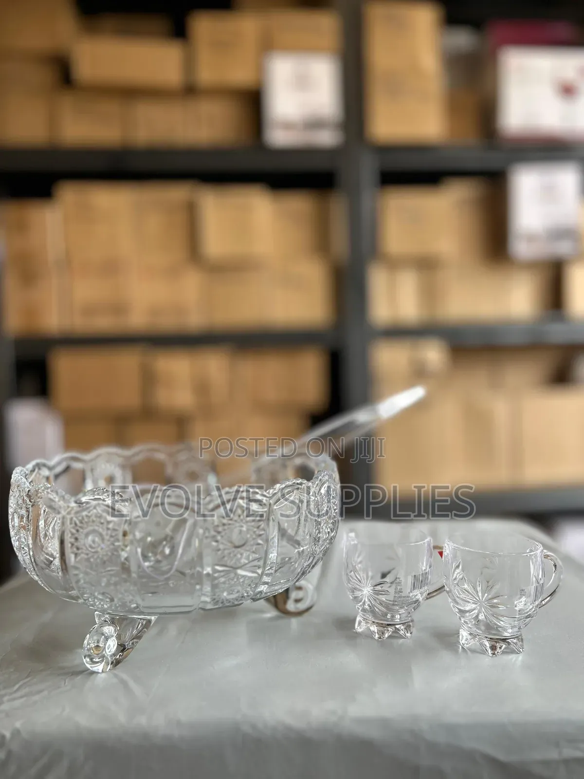 3l Punch Bowl With Ladle and Cup