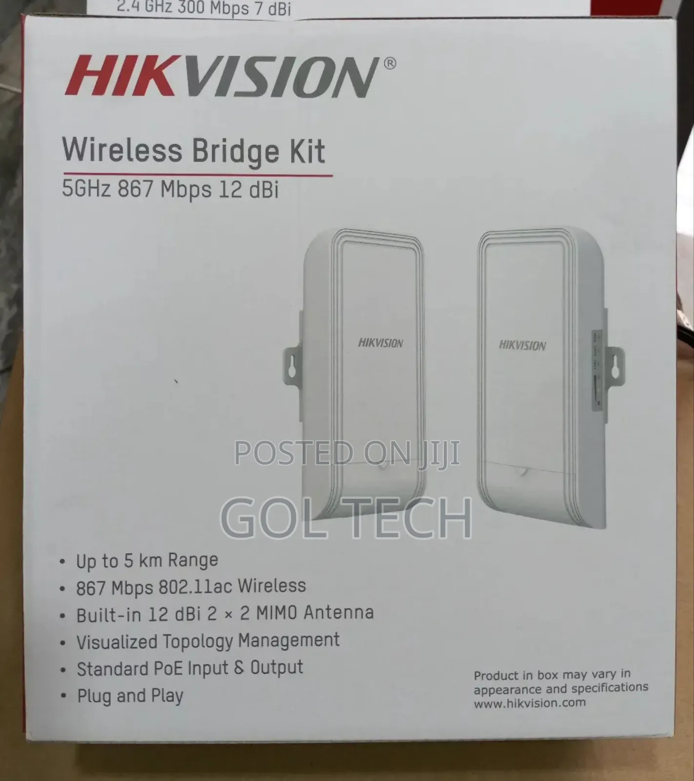 Hikvision Wireless Bridge Kit 5km Range 5ghz Ds-3wf02-5ac/D