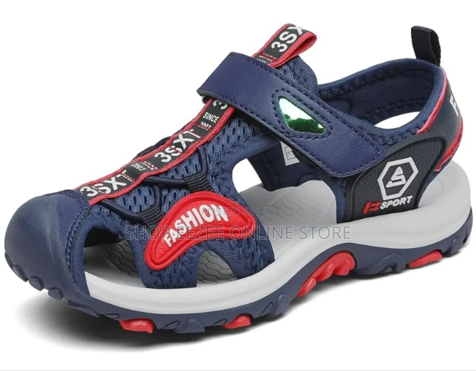Size 31/ Blue/Red Saguaro Children's Summer Sandals/Velcro Kids Shoes