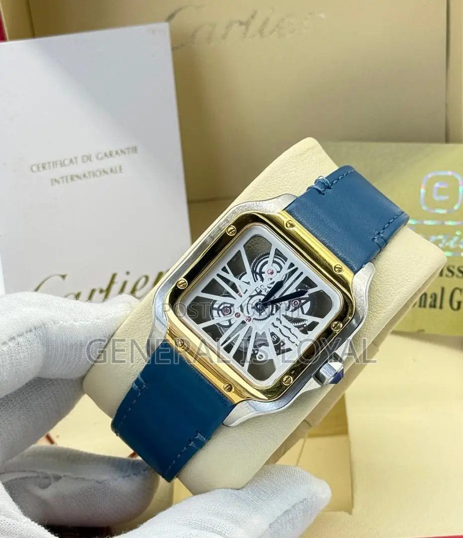 Cartier De Santos Skeleton Leather Strap