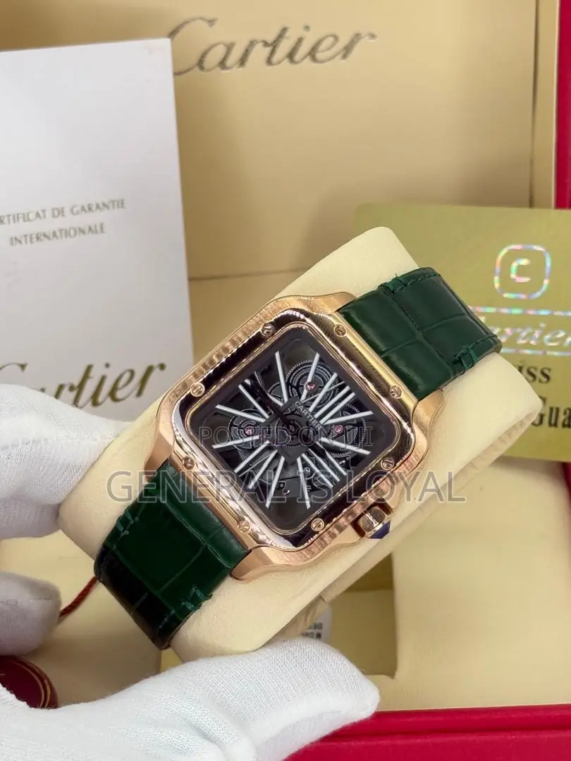 Cartier De Santos Skeleton Leather Strap